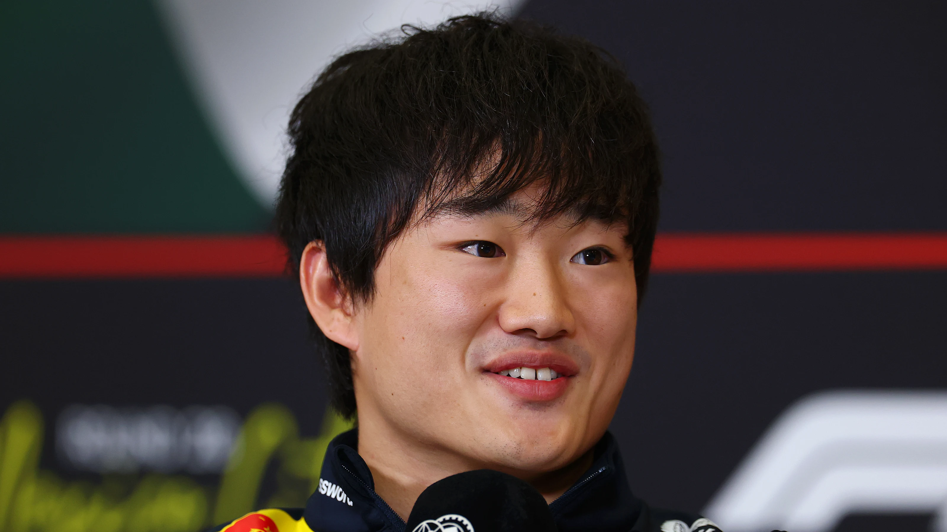 MEXICO CITY, MEXICO - OCTOBER 23: Yuki Tsunoda of Japan and Oracle Red Bull Racing speaks in the