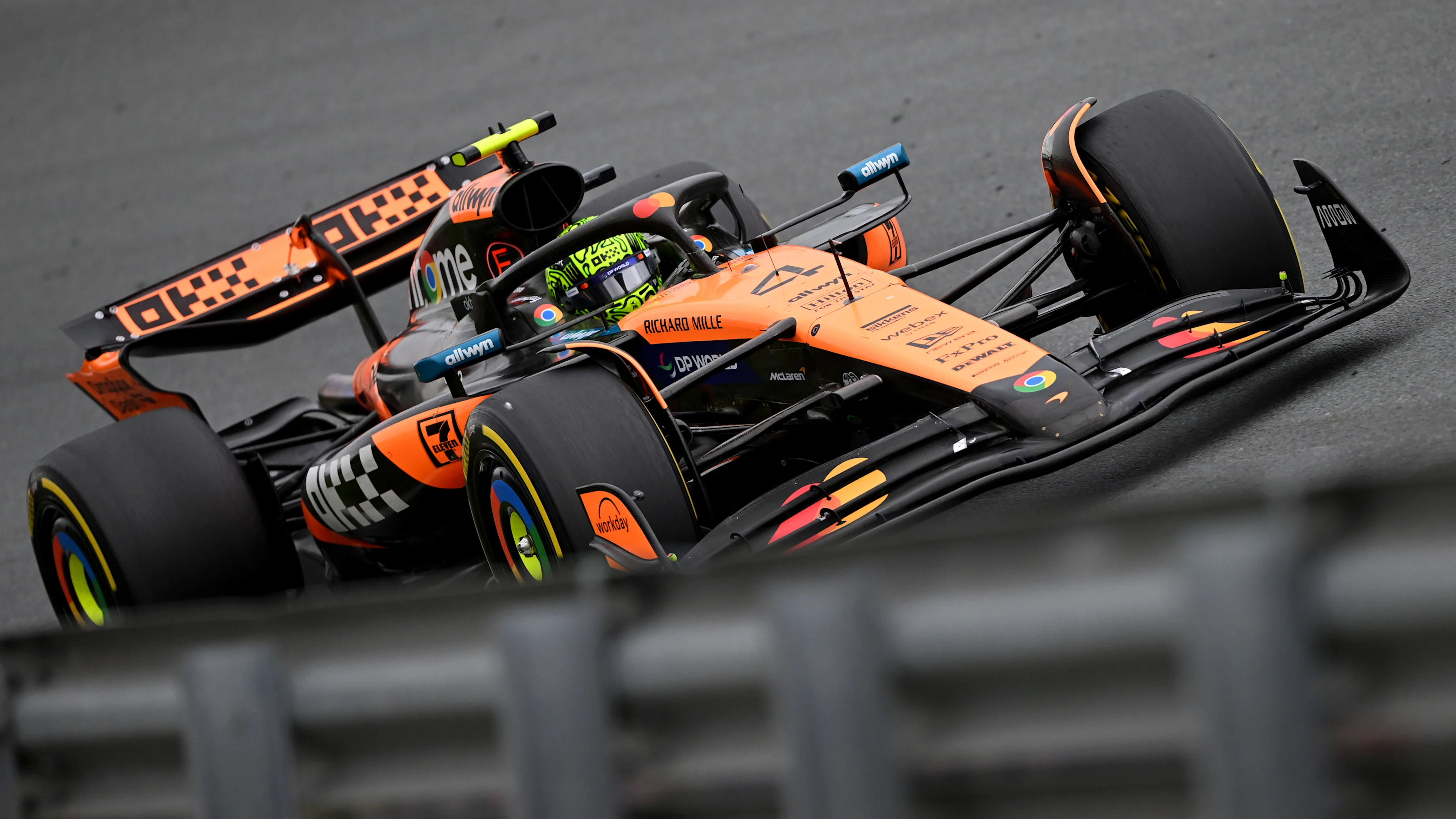 ZANDVOORT, NETHERLANDS - AUGUST 31: Lando Norris of Great Britain driving the (4) McLaren MCL39