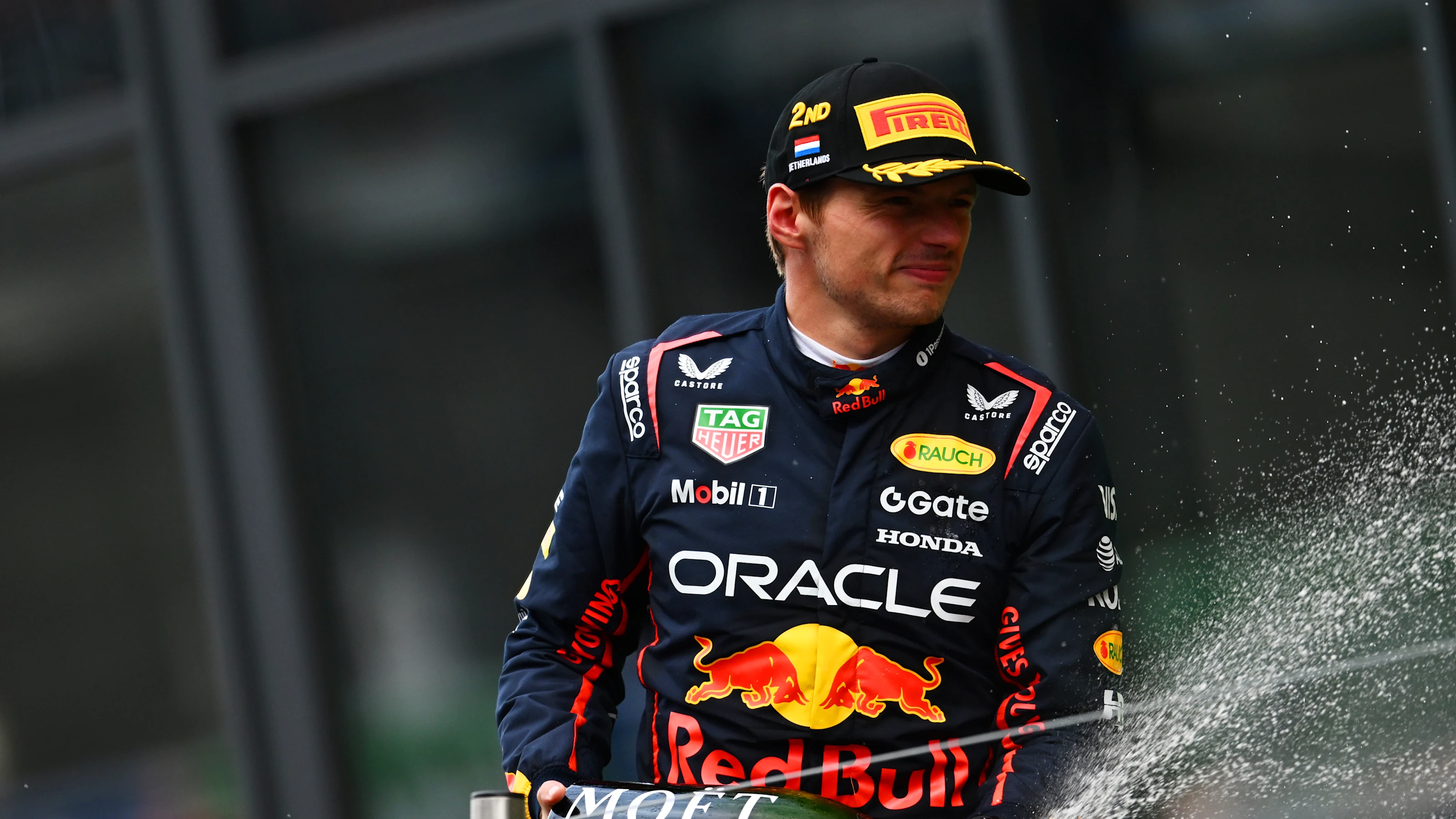 ZANDVOORT, NETHERLANDS - AUGUST 31: Second placed Max Verstappen of the Netherlands and Oracle Red