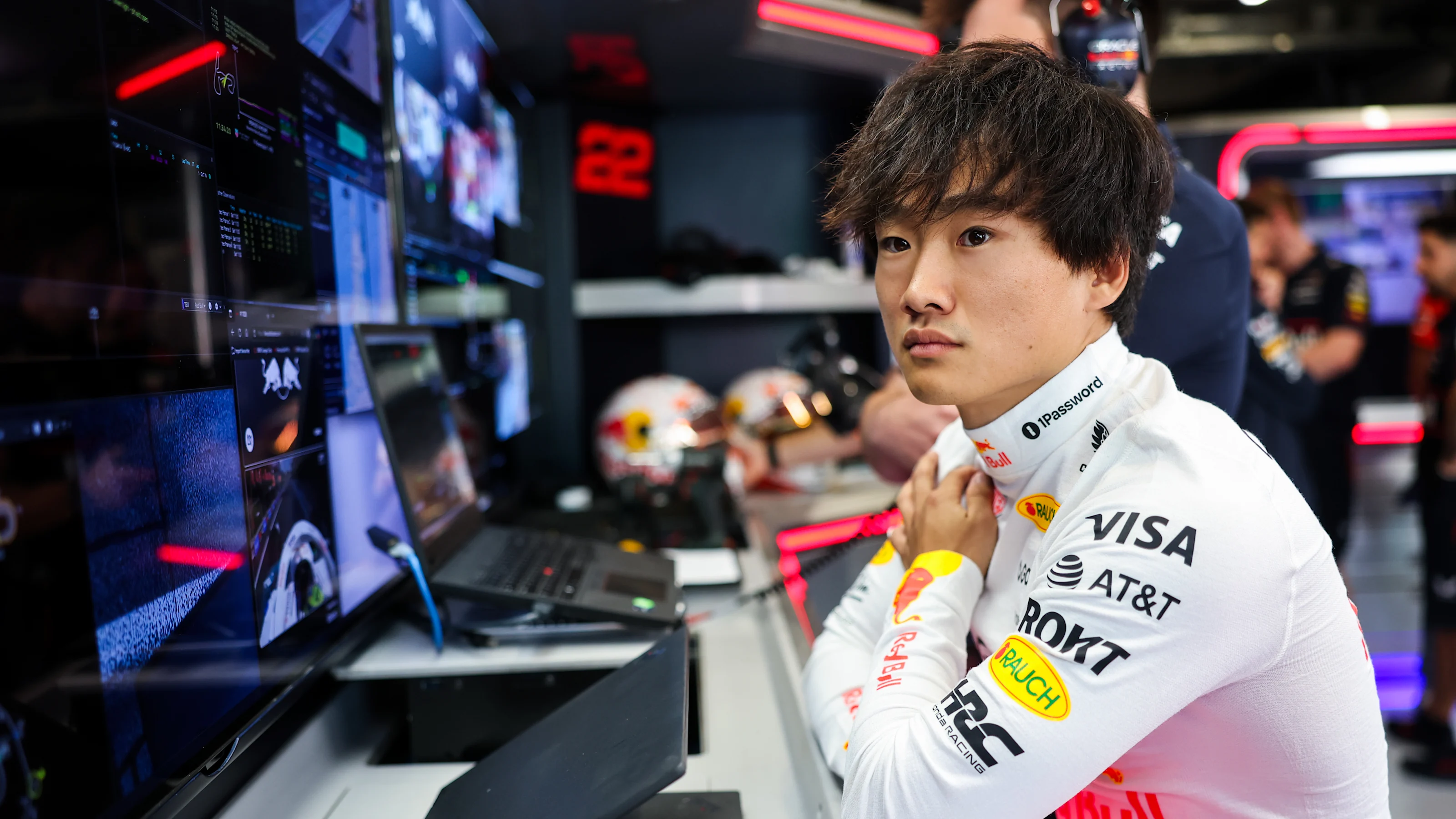 ZANDVOORT, NETHERLANDS - AUGUST 30: Yuki Tsunoda of Japan and Oracle Red Bull Racing looks on in