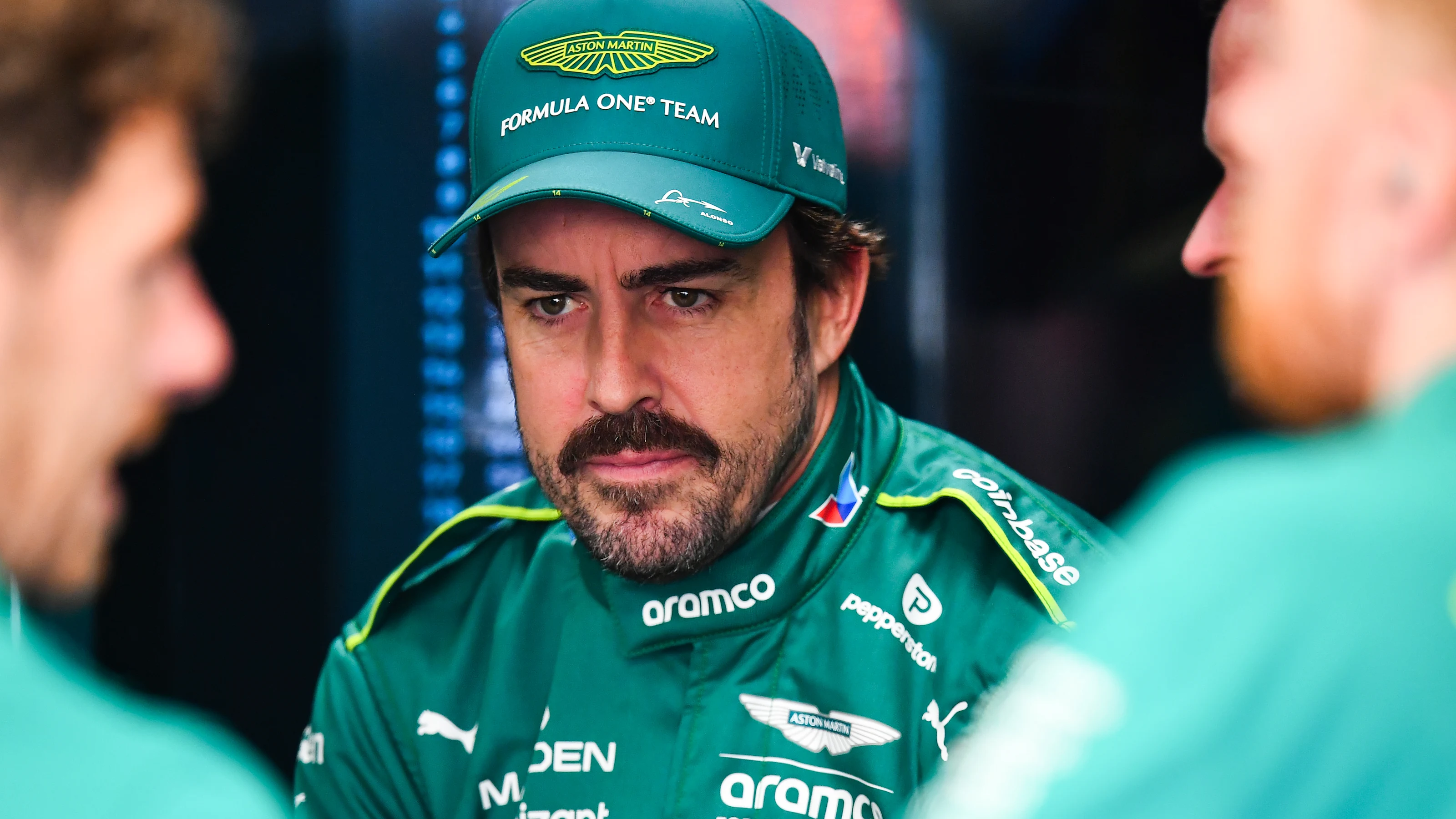ZANDVOORT, NETHERLANDS - AUGUST 30: Fernando Alonso of Spain and Aston Martin F1 Team looks on