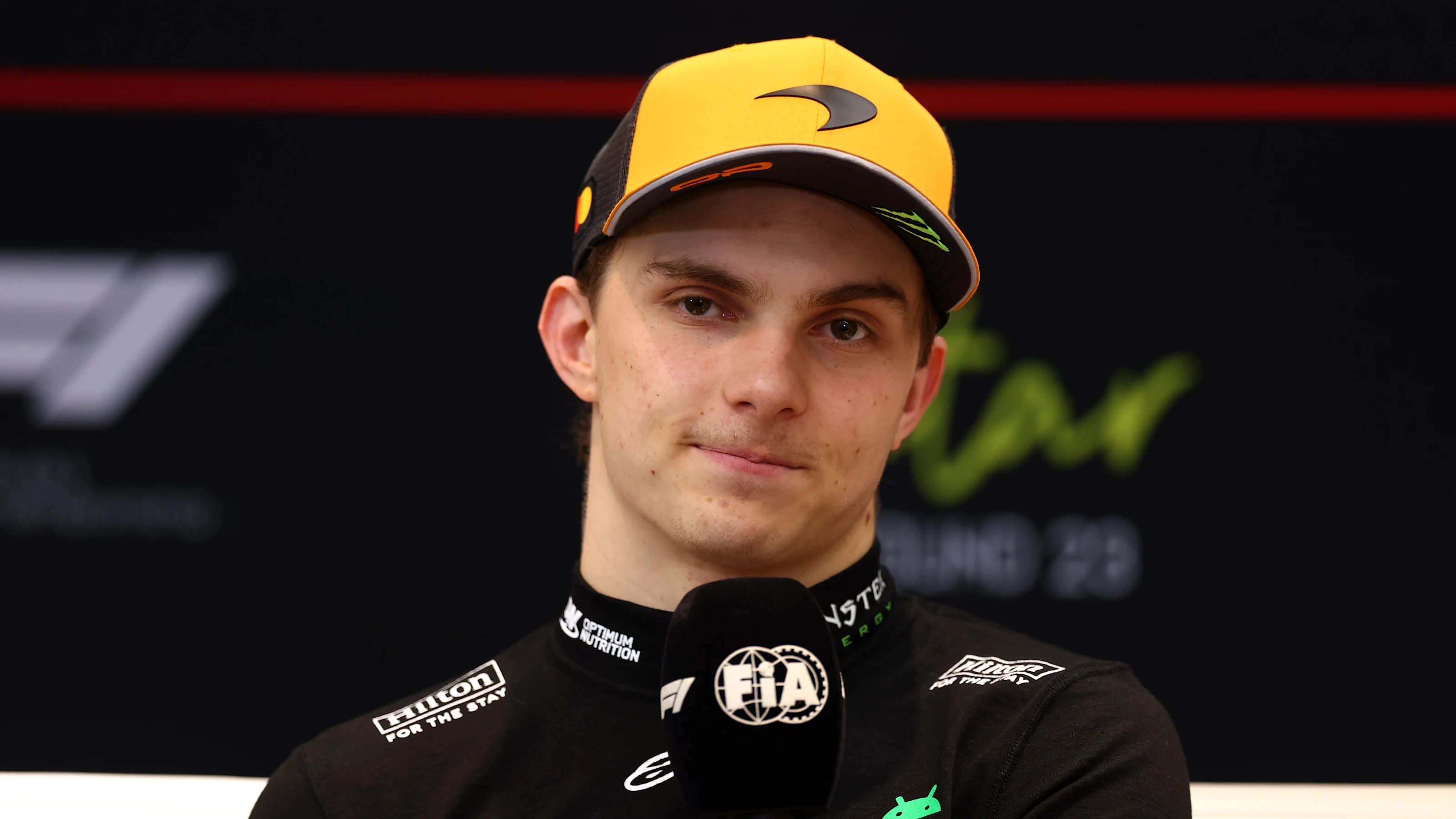 LUSAIL CITY, QATAR - NOVEMBER 30: Second placed Oscar Piastri of Australia and McLaren in the