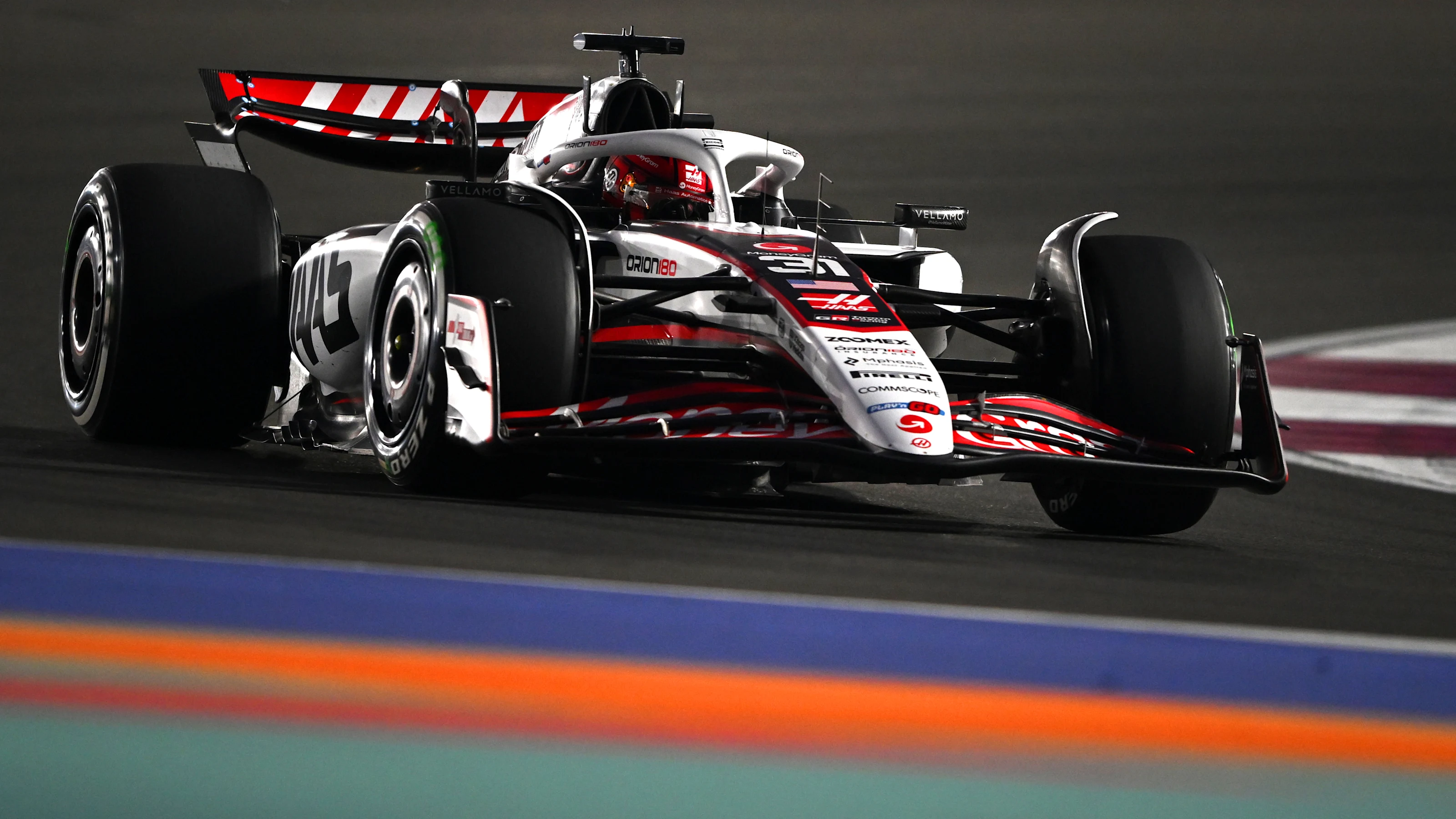 LUSAIL CITY, QATAR - NOVEMBER 28: Esteban Ocon of France driving the (31) Haas F1 VF-25 Ferrari on