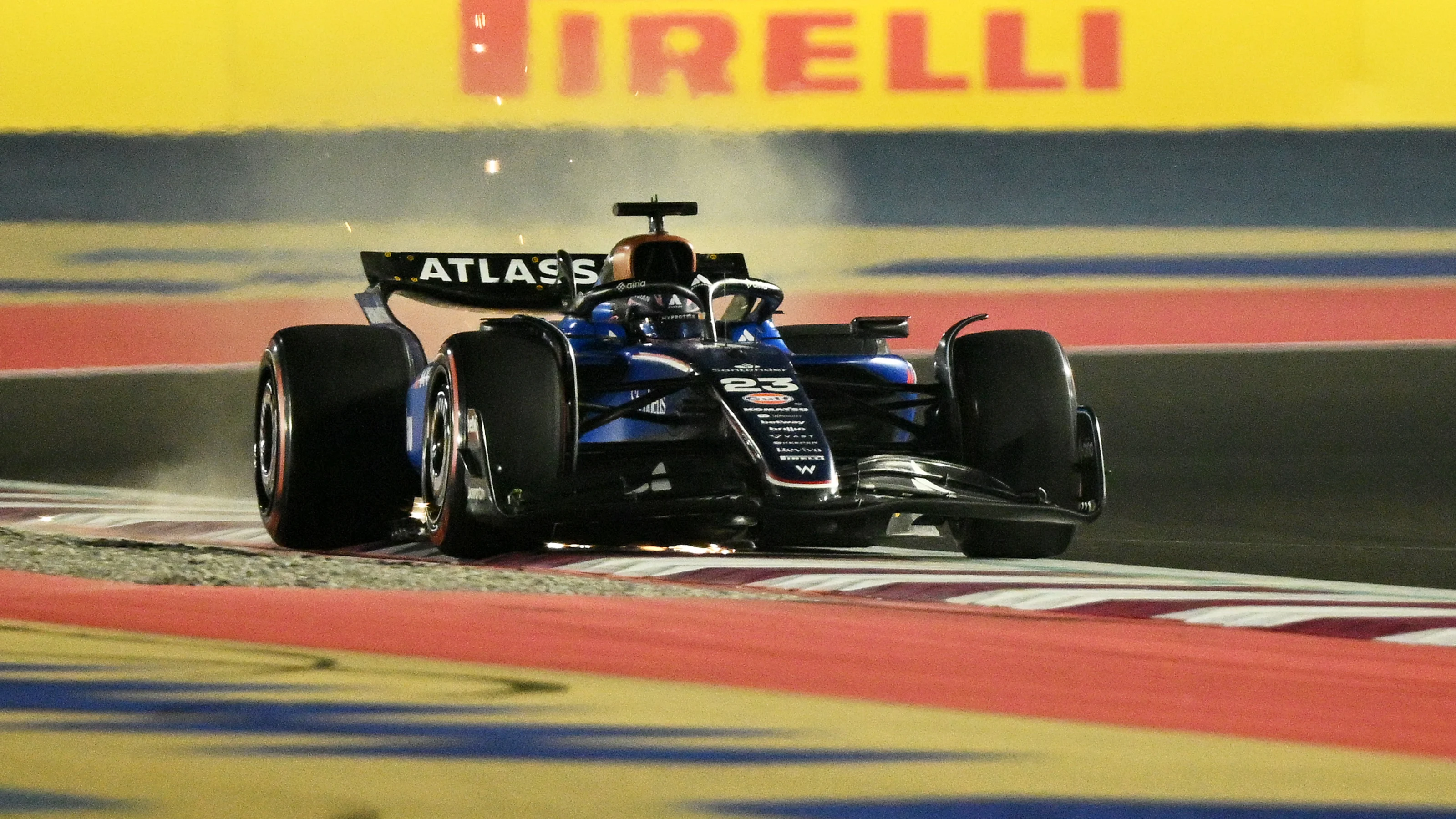 LUSAIL CITY, QATAR - NOVEMBER 28: Alexander Albon of Thailand driving the (23) Williams FW47