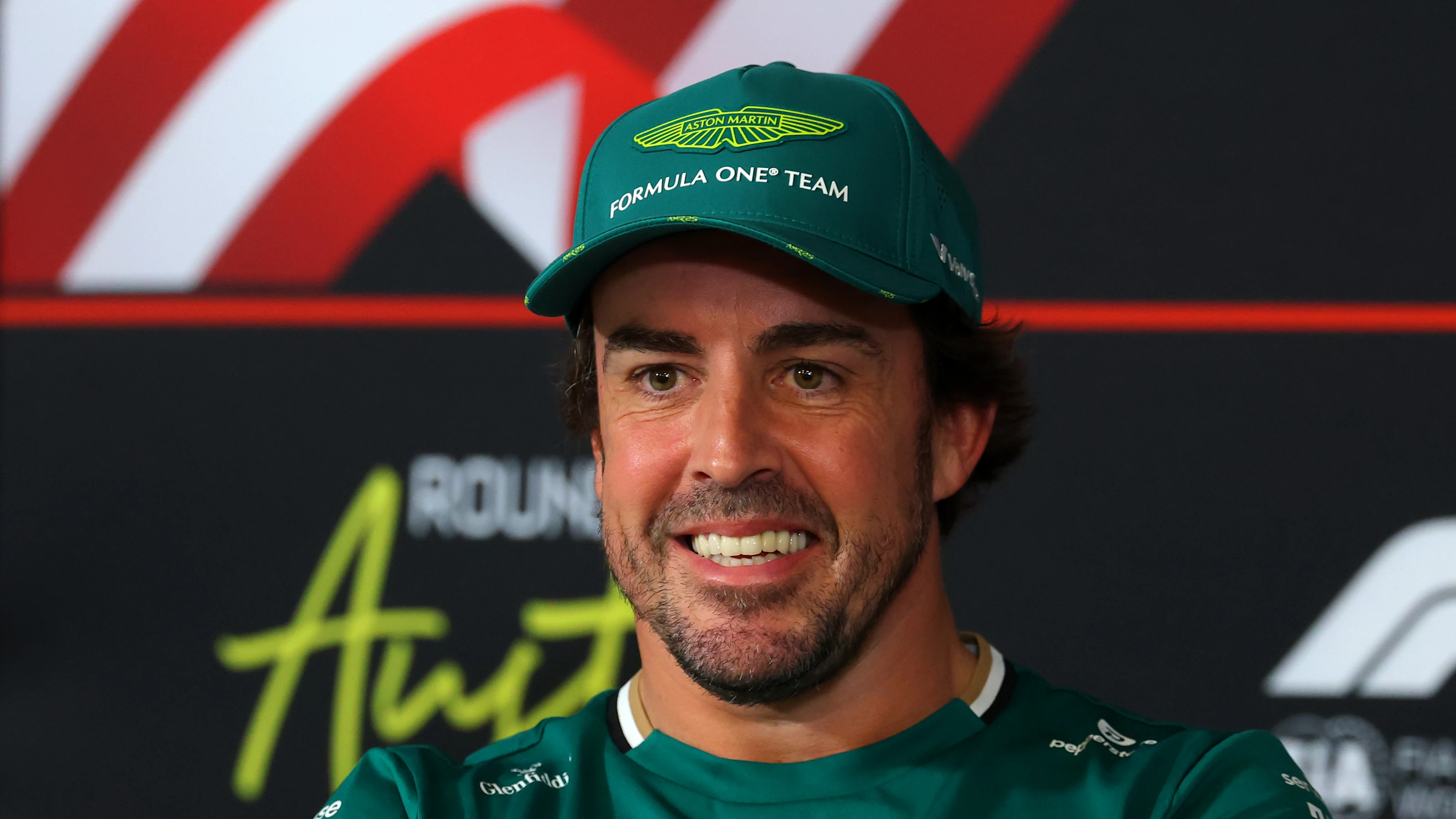 AUSTIN, TEXAS - OCTOBER 16: Fernando Alonso of Spain and Aston Martin F1 Team looks on in the