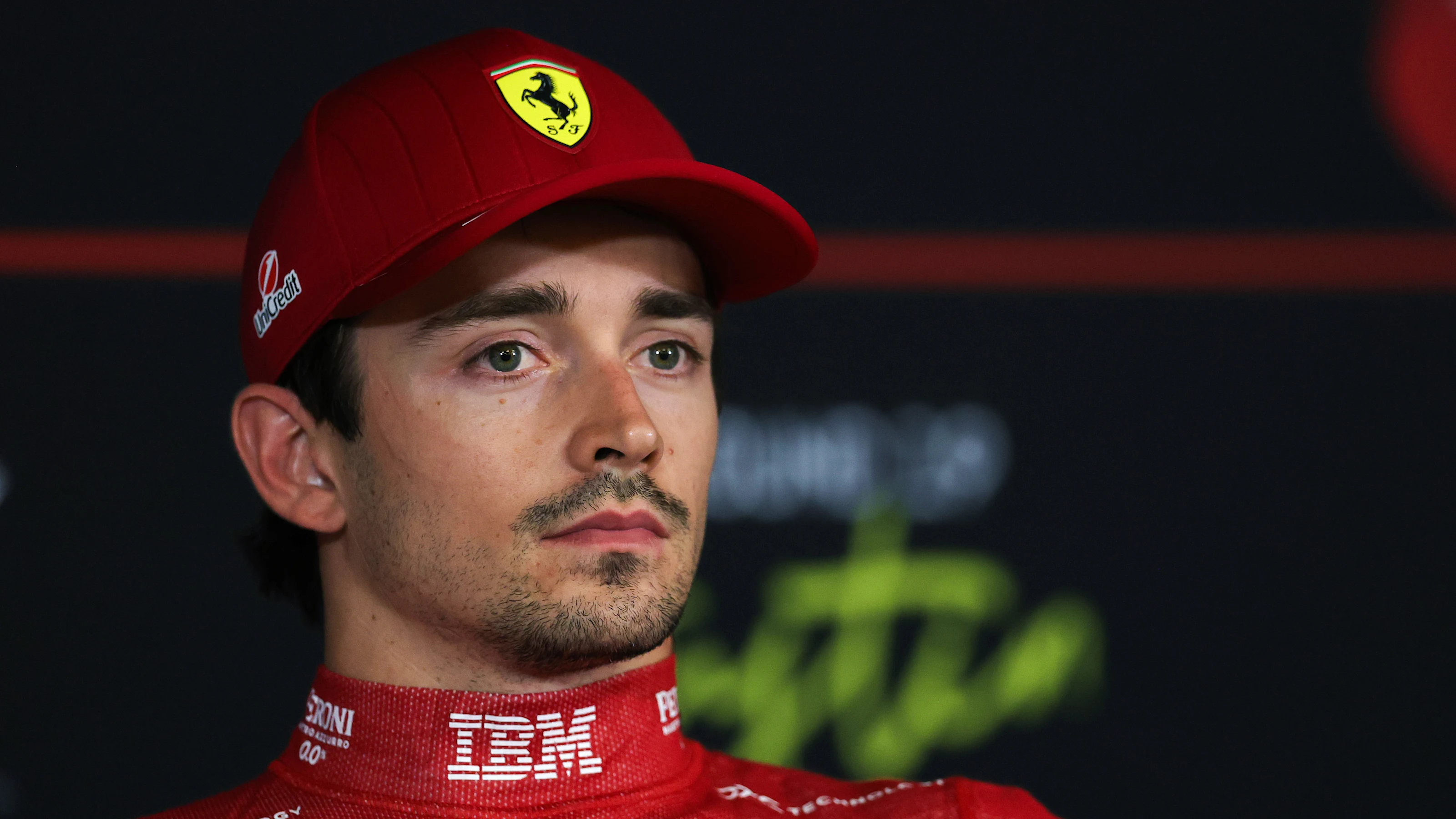 AUSTIN, TEXAS - OCTOBER 18: Third placed qualifier Charles Leclerc of Monaco and Scuderia Ferrari