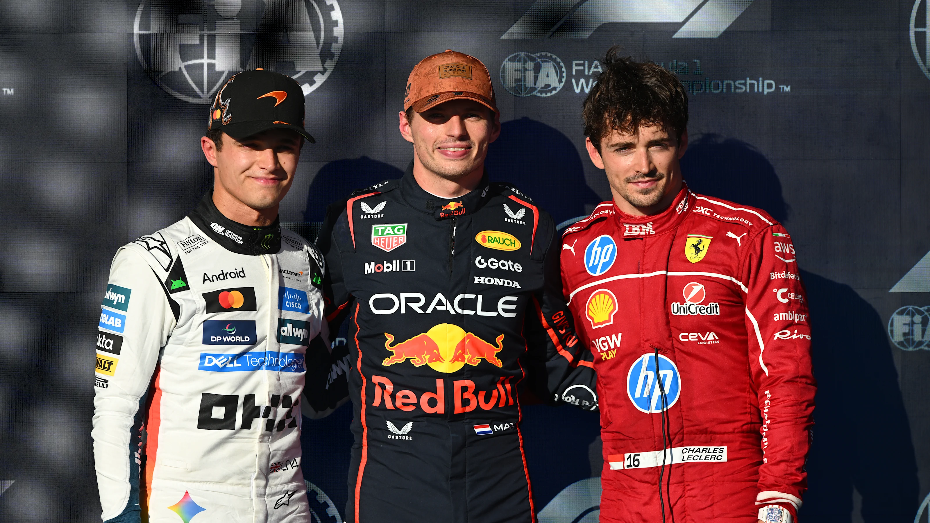 AUSTIN, TEXAS - OCTOBER 18: Pole position qualifier Max Verstappen of the Netherlands and Oracle