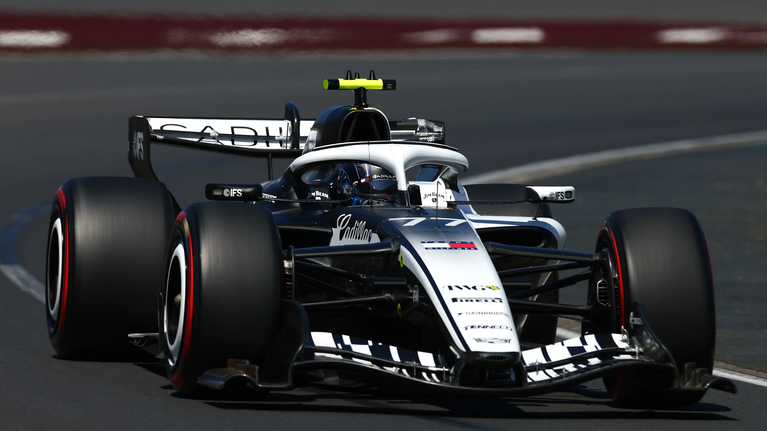MELBOURNE, AUSTRALIA - MARCH 06: Valtteri Bottas of Finland driving the (77) Cadillac F1 Team