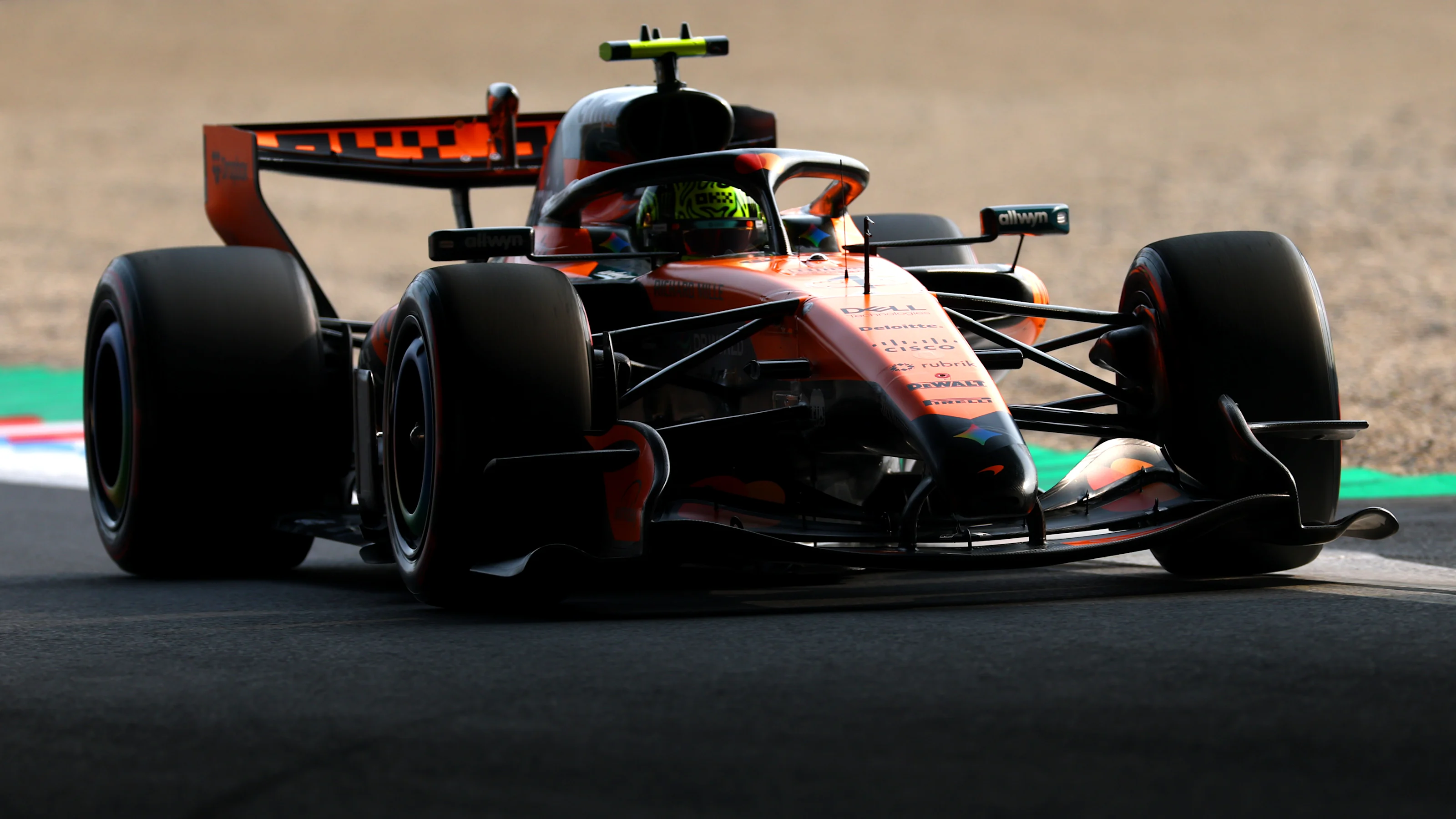 SUZUKA, JAPAN - MARCH 28: Lando Norris of Great Britain driving the (1) McLaren MCL40 Mercedes on