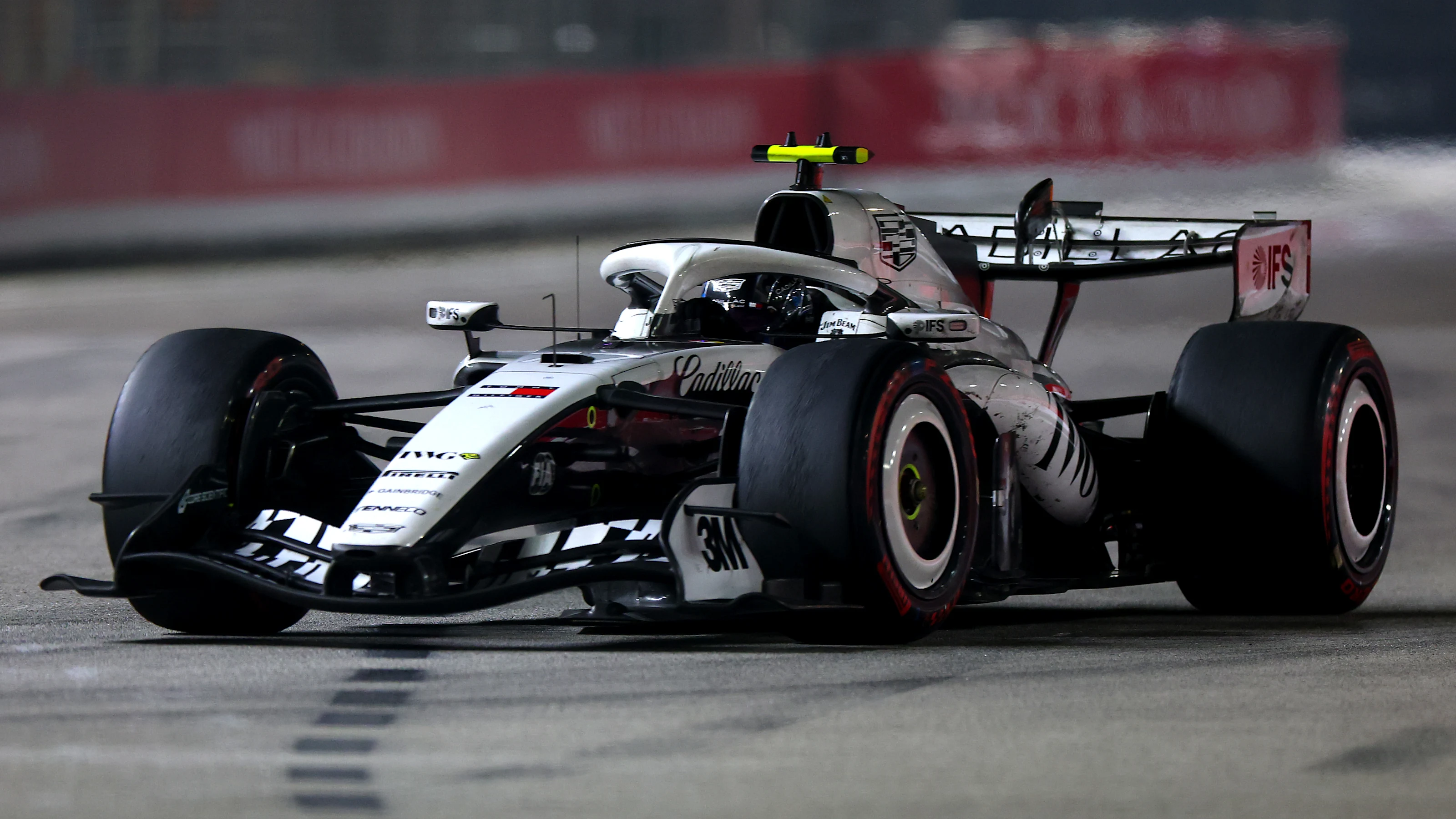 SINGAPORE, SINGAPORE - OCTOBER 11: Valtteri Bottas of Finland driving the (77) Cadillac F1 Team