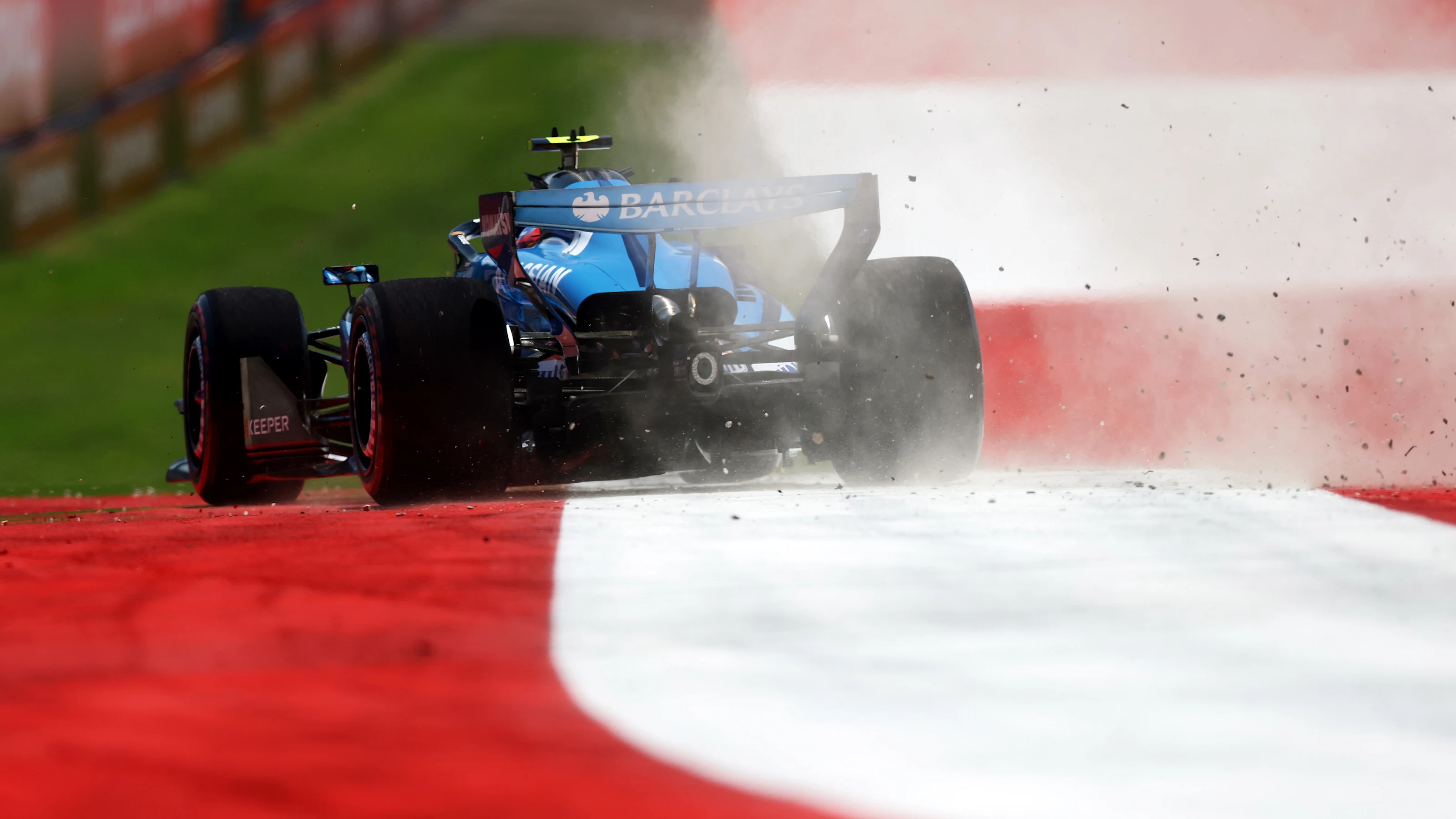 SPIELBERG, AUSTRIA - JUNE 27: Carlos Sainz of Spain driving the (55) Williams FW48 Mercedes runs