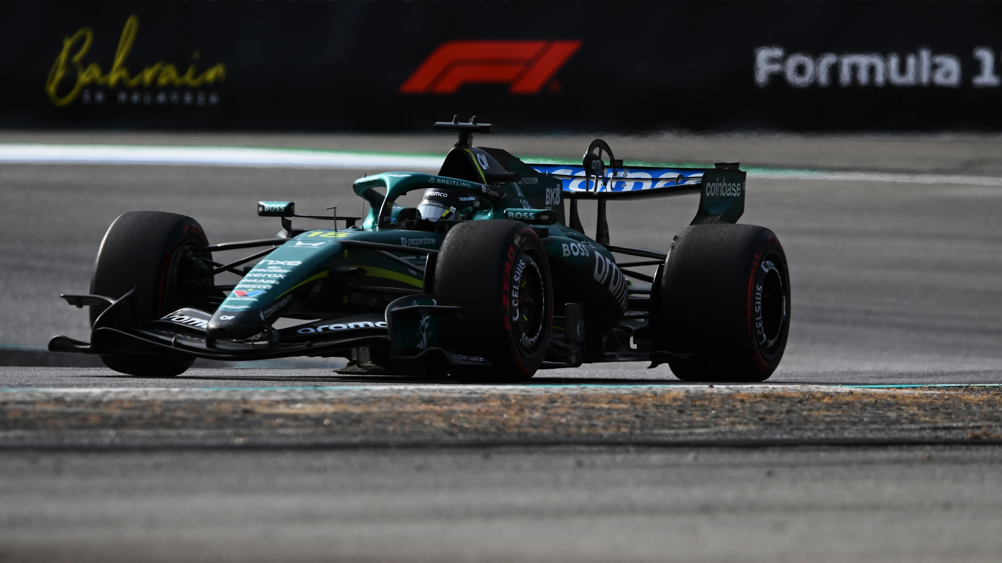 KUALA LUMPUR, MALAYSIA - OCTOBER 02: Lance Stroll of Canada driving the (18) Aston Martin F1 Team