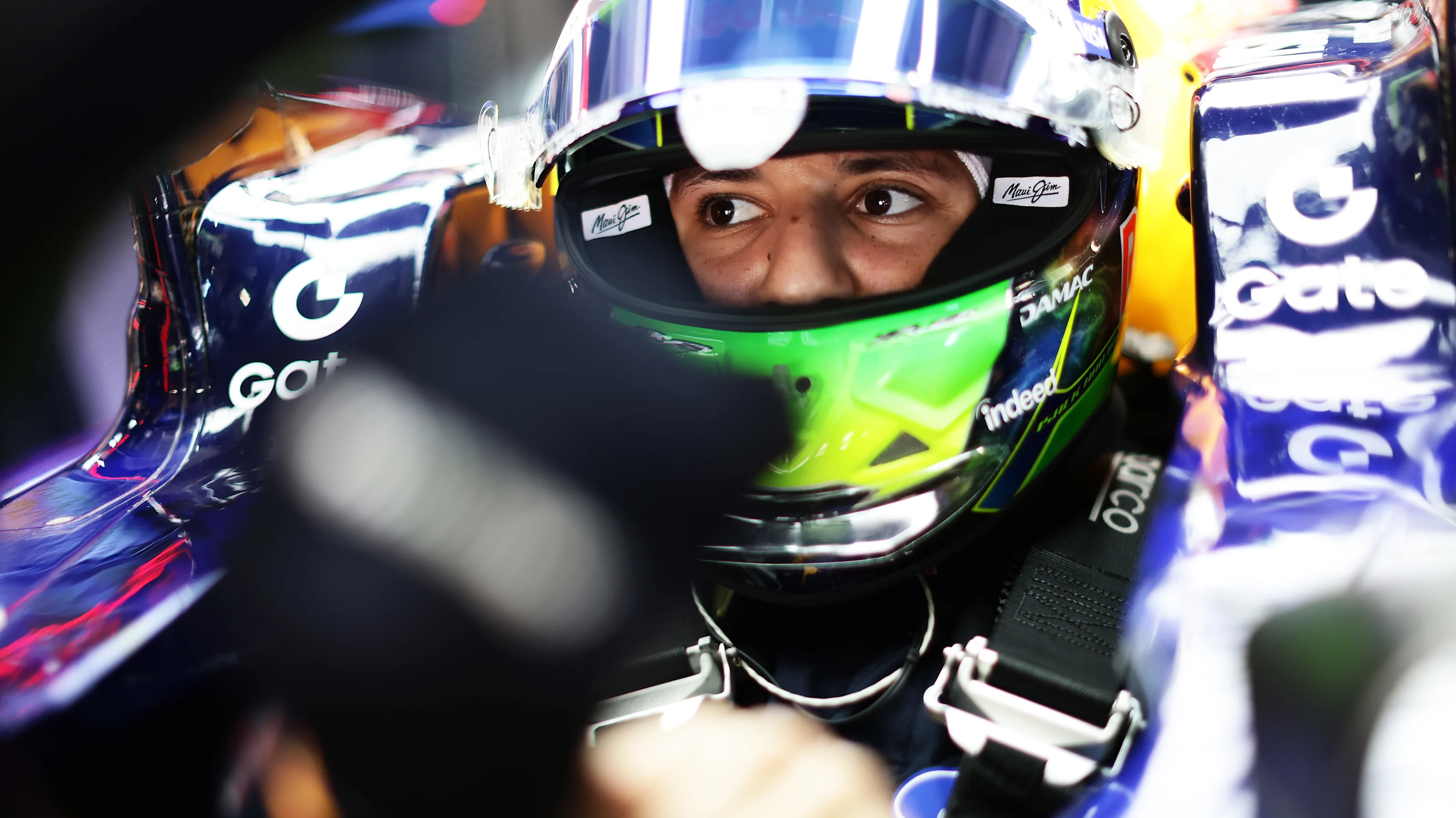 BARCELONA, SPAIN - JUNE 12: Isack Hadjar of France and Oracle Red Bull Racing prepares to drive