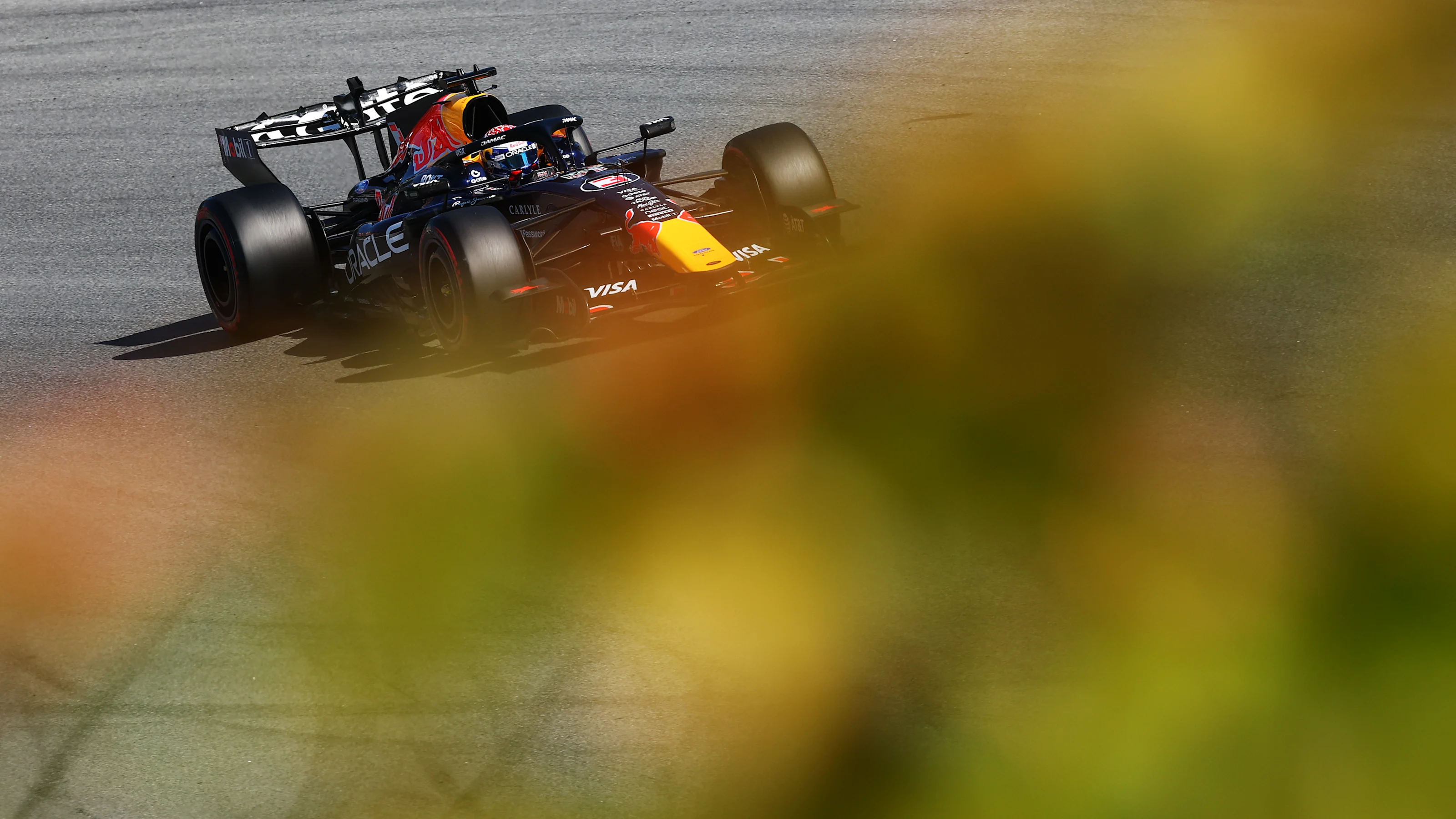 BARCELONA, SPAIN - JUNE 12: Max Verstappen of the Netherlands driving the (3) Oracle Red Bull