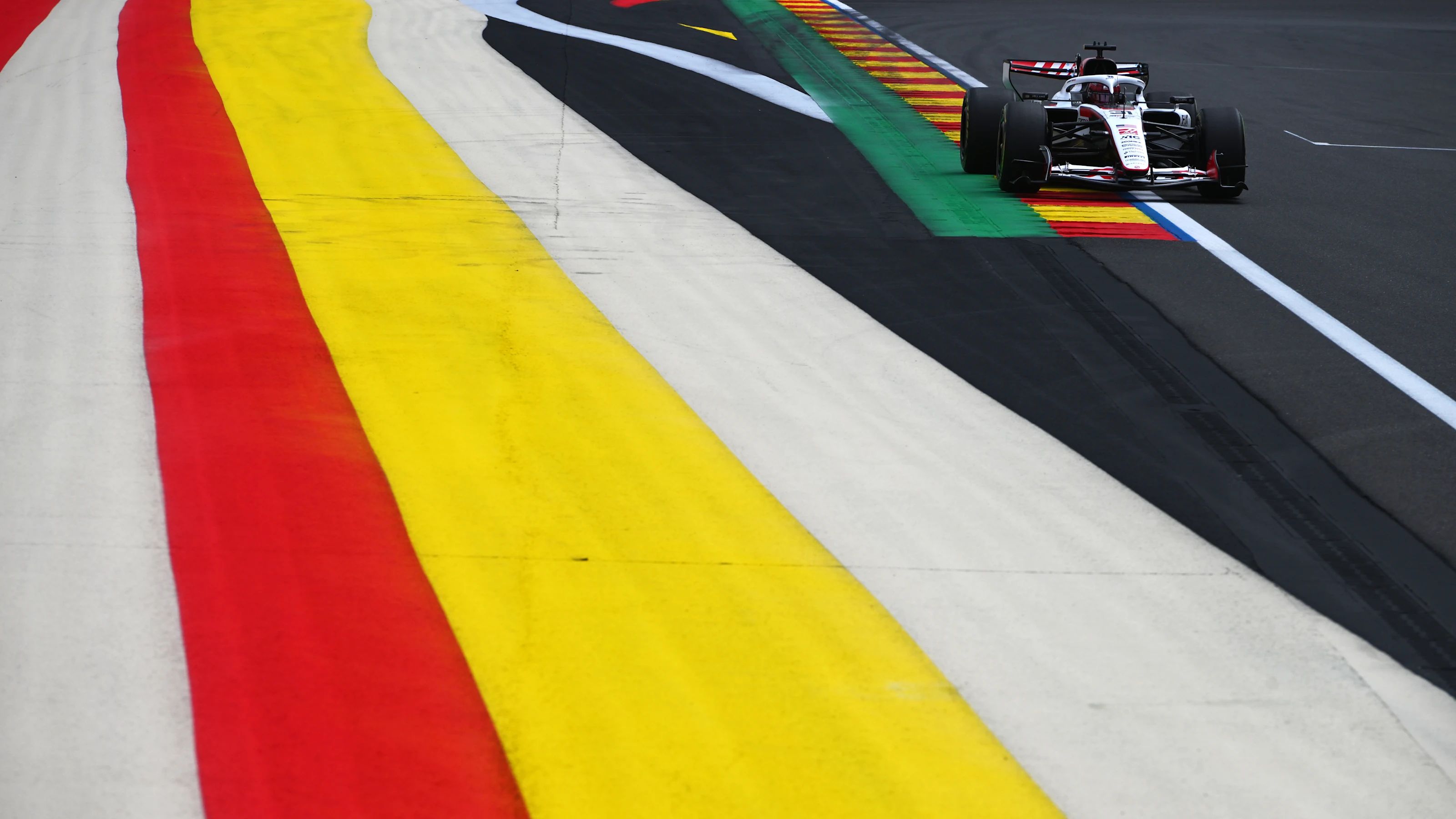 SPA, BELGIUM - JULY 17: Esteban Ocon of France driving the (31) Haas F1 VF-26 Ferrari on track