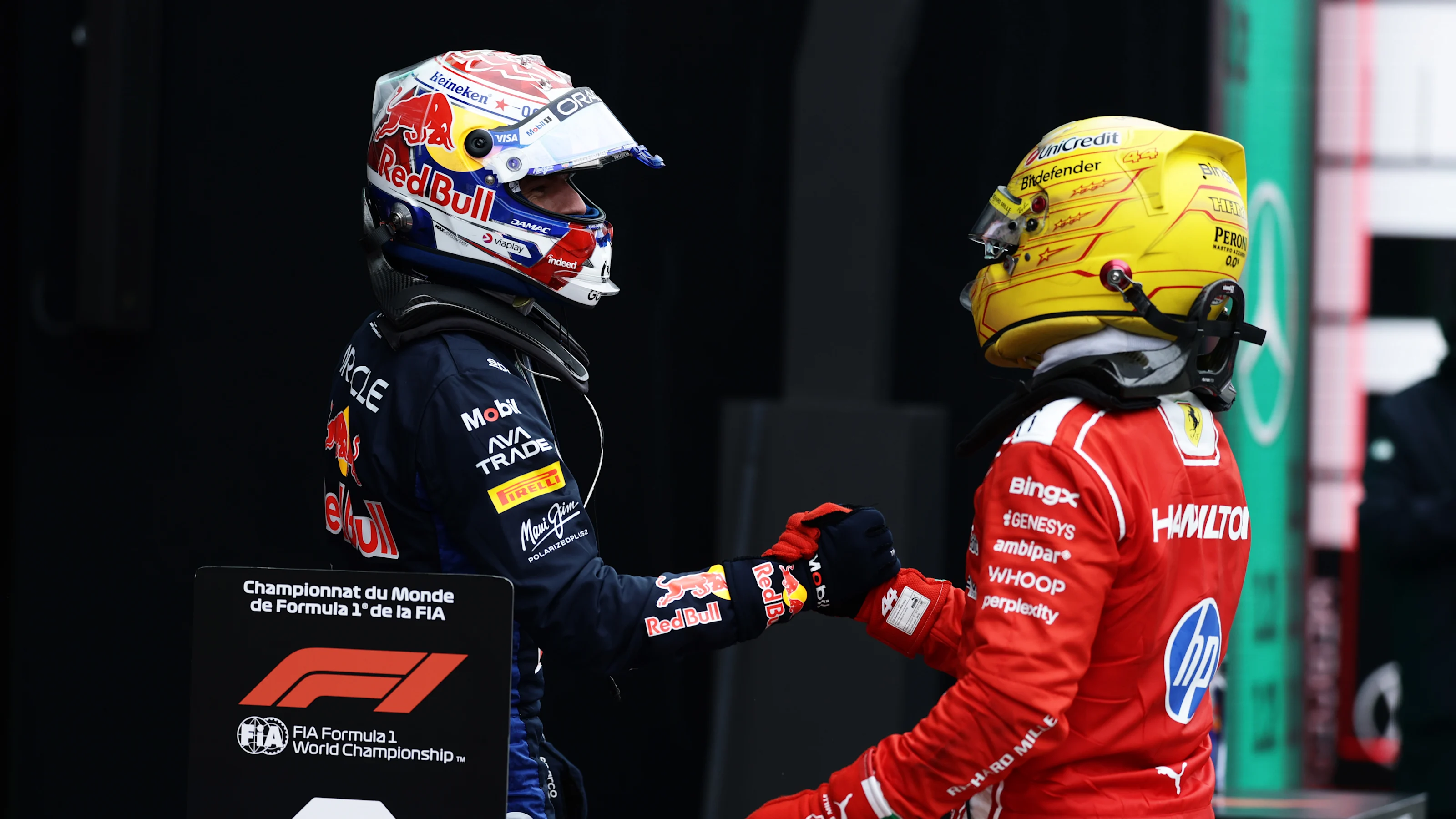MONTREAL, QUEBEC - MAY 24: Second placed Lewis Hamilton of Great Britain and Scuderia Ferrari and
