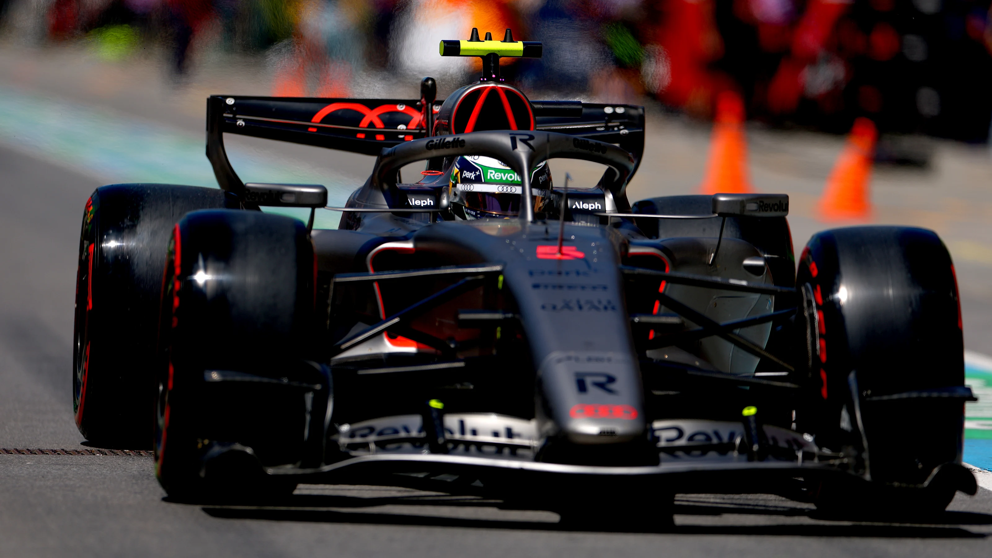 MONTREAL, QUEBEC - MAY 22: Gabriel Bortoleto of Brazil driving the (5) Audi F1 Team R26 in the