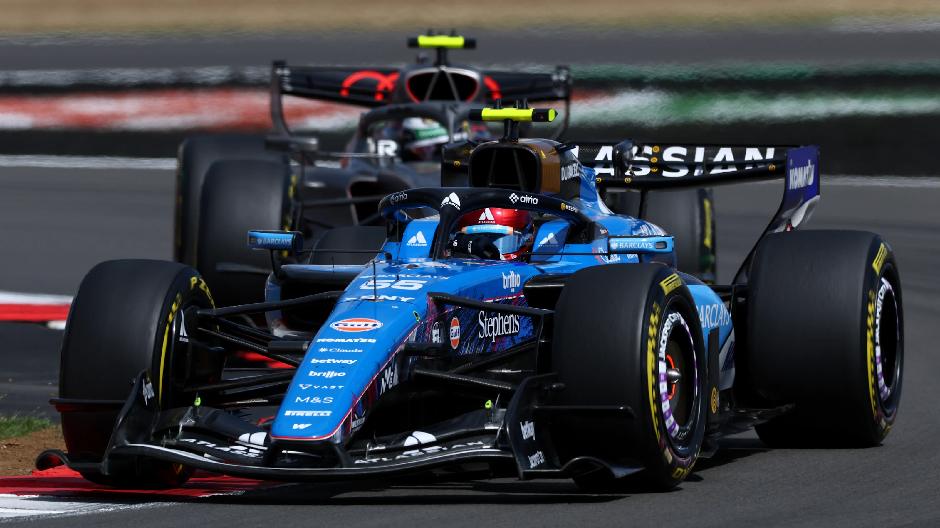NORTHAMPTON, ENGLAND - JULY 05: Carlos Sainz of Spain driving the (55) Williams FW48 Mercedes on