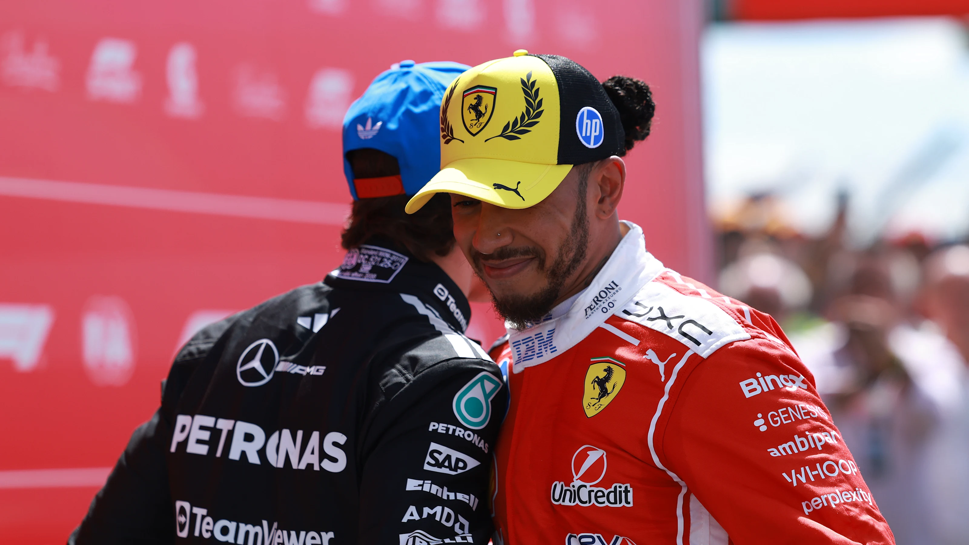 NORTHAMPTON, ENGLAND - JULY 04: Sprint winner Andrea Kimi Antonelli of Italy and Mercedes AMG