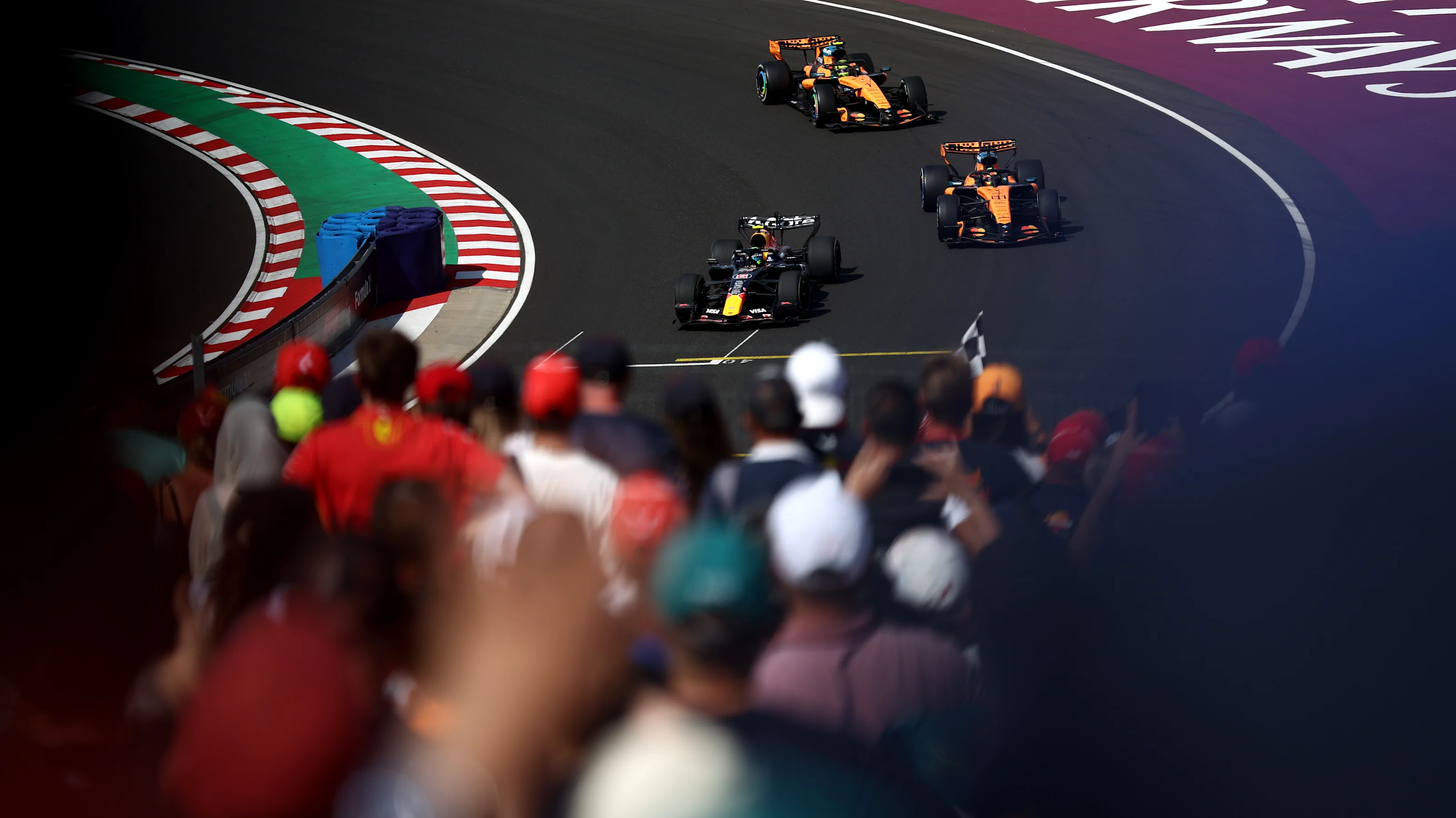 BUDAPEST, HUNGARY - JULY 26: Isack Hadjar of France driving the (6) Oracle Red Bull Racing RB22 Red