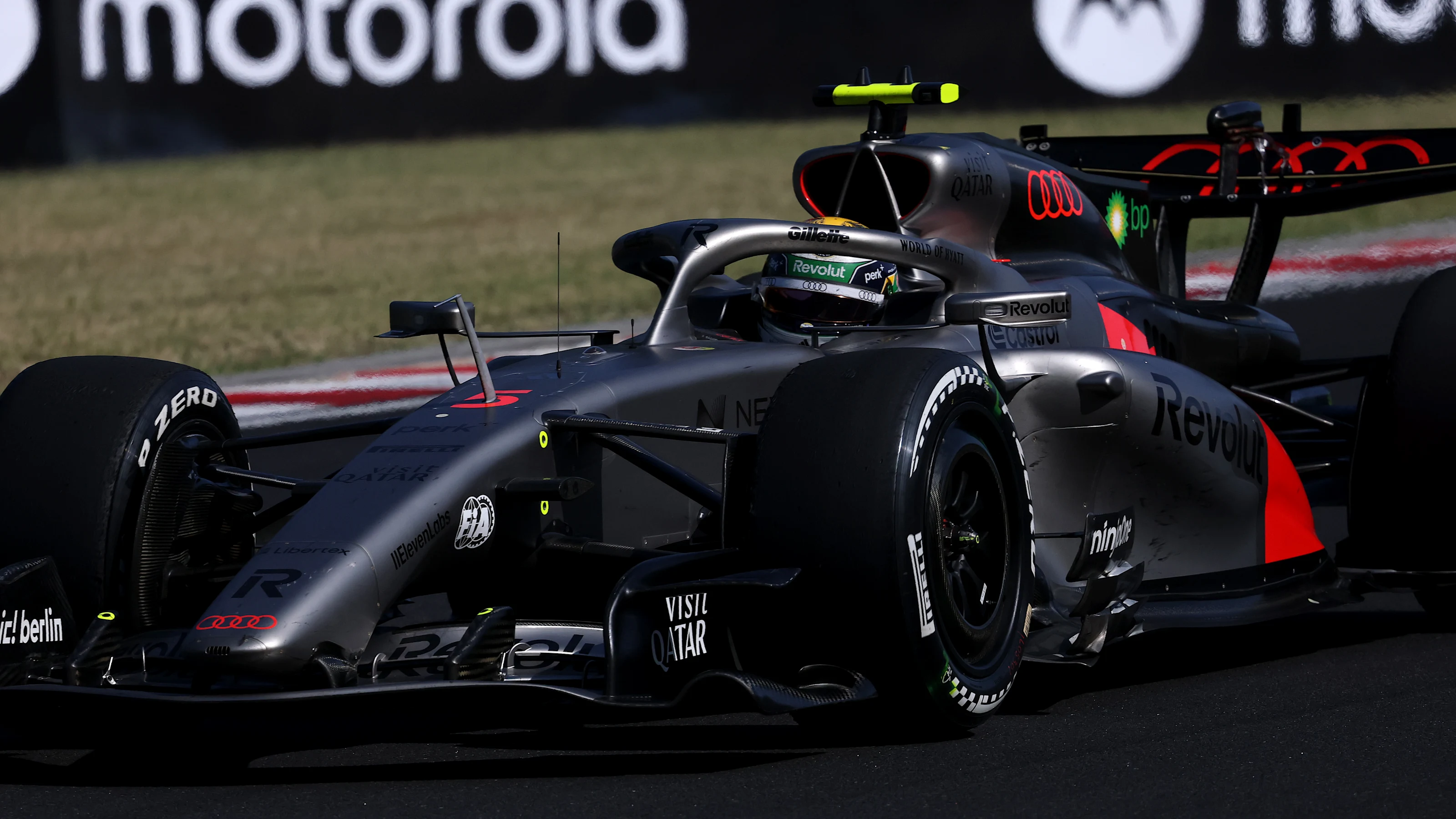 BUDAPEST, HUNGARY - JULY 26: Gabriel Bortoleto of Brazil driving the (5) Audi F1 Team R26 on track