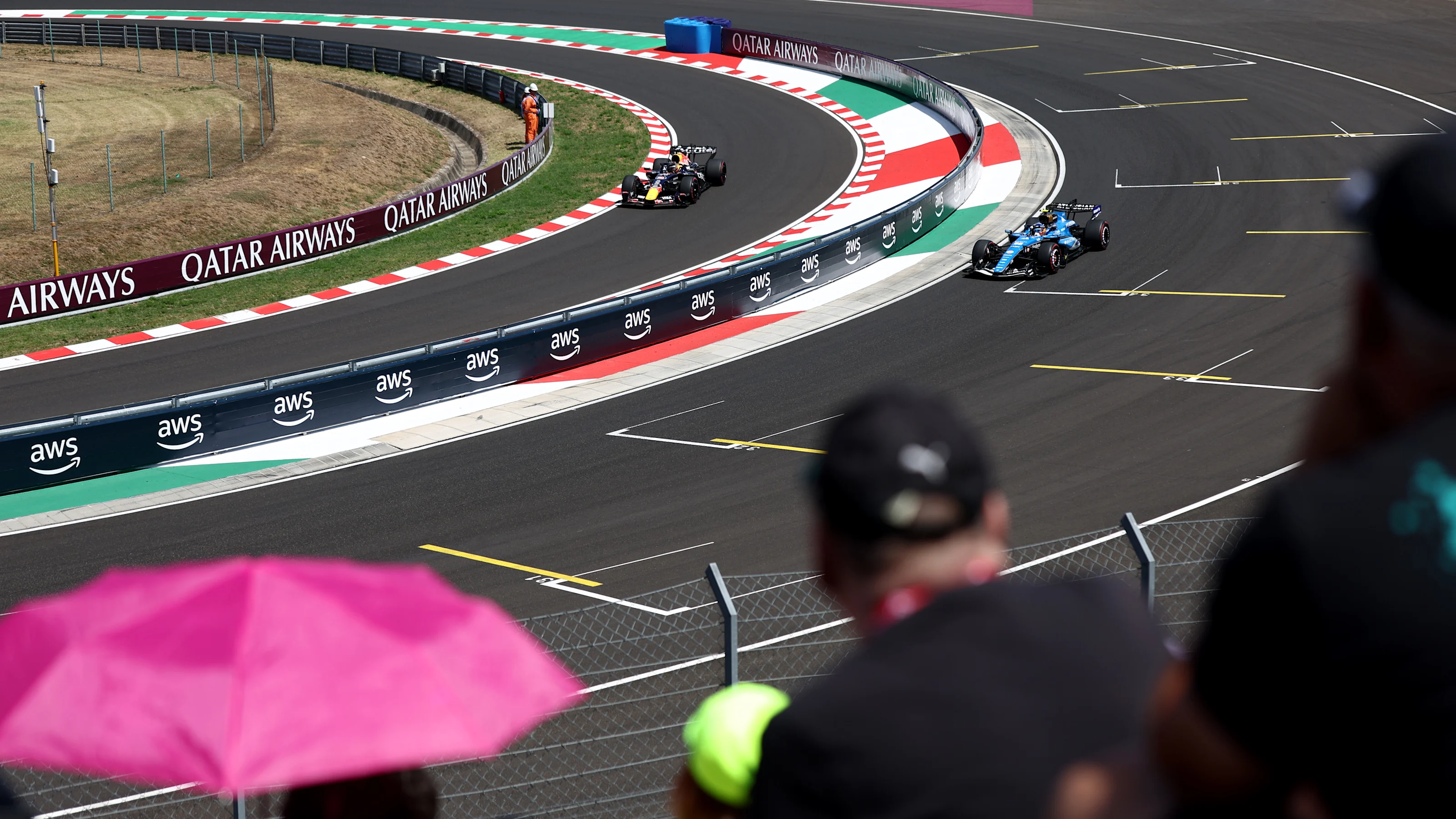 BUDAPEST, HUNGARY - JULY 25: Carlos Sainz of Spain driving the (55) Williams FW48 Mercedes on track