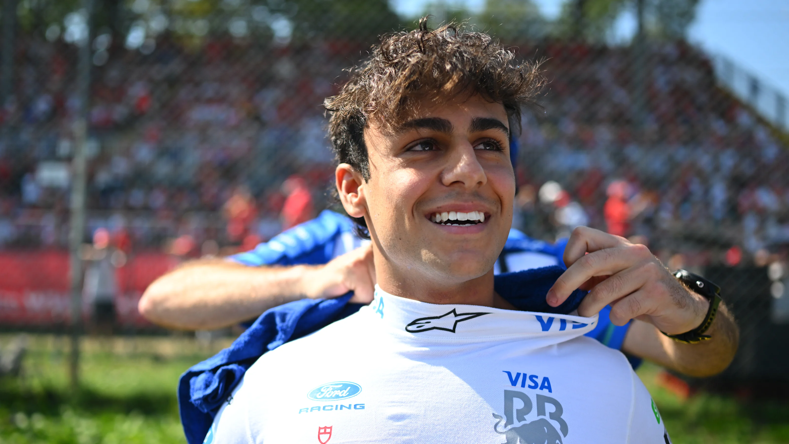 MONZA, ITALY - SEPTEMBER 06: Arvid Lindblad of Great Britain and Visa Cash App Racing Bulls