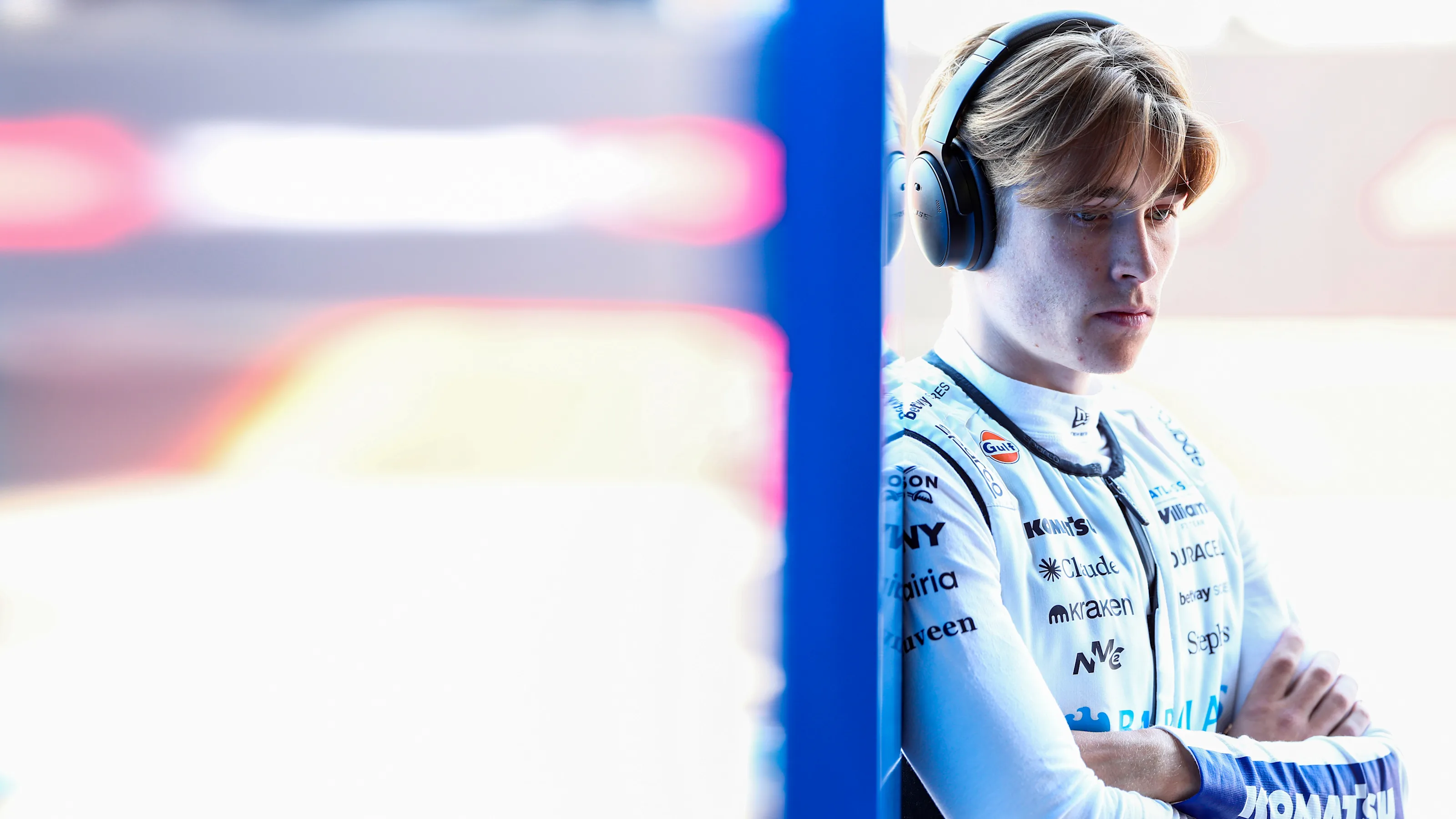 MONZA, ITALY - SEPTEMBER 04: Luke Browning of Great Britain and Williams looks on during practice