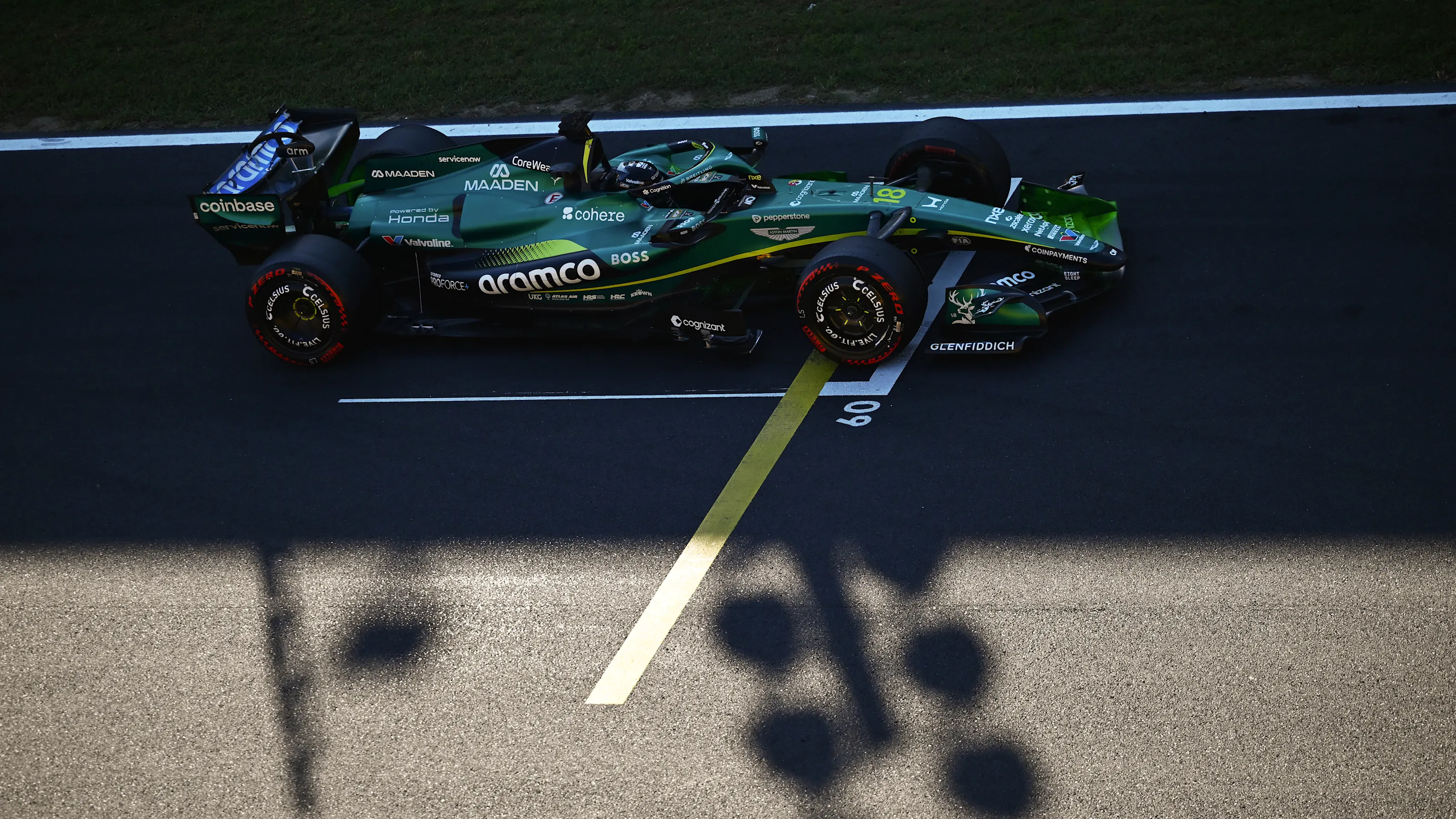 MONZA, ITALY - SEPTEMBER 04: Lance Stroll of Canada driving the (18) Aston Martin F1 Team AMR26