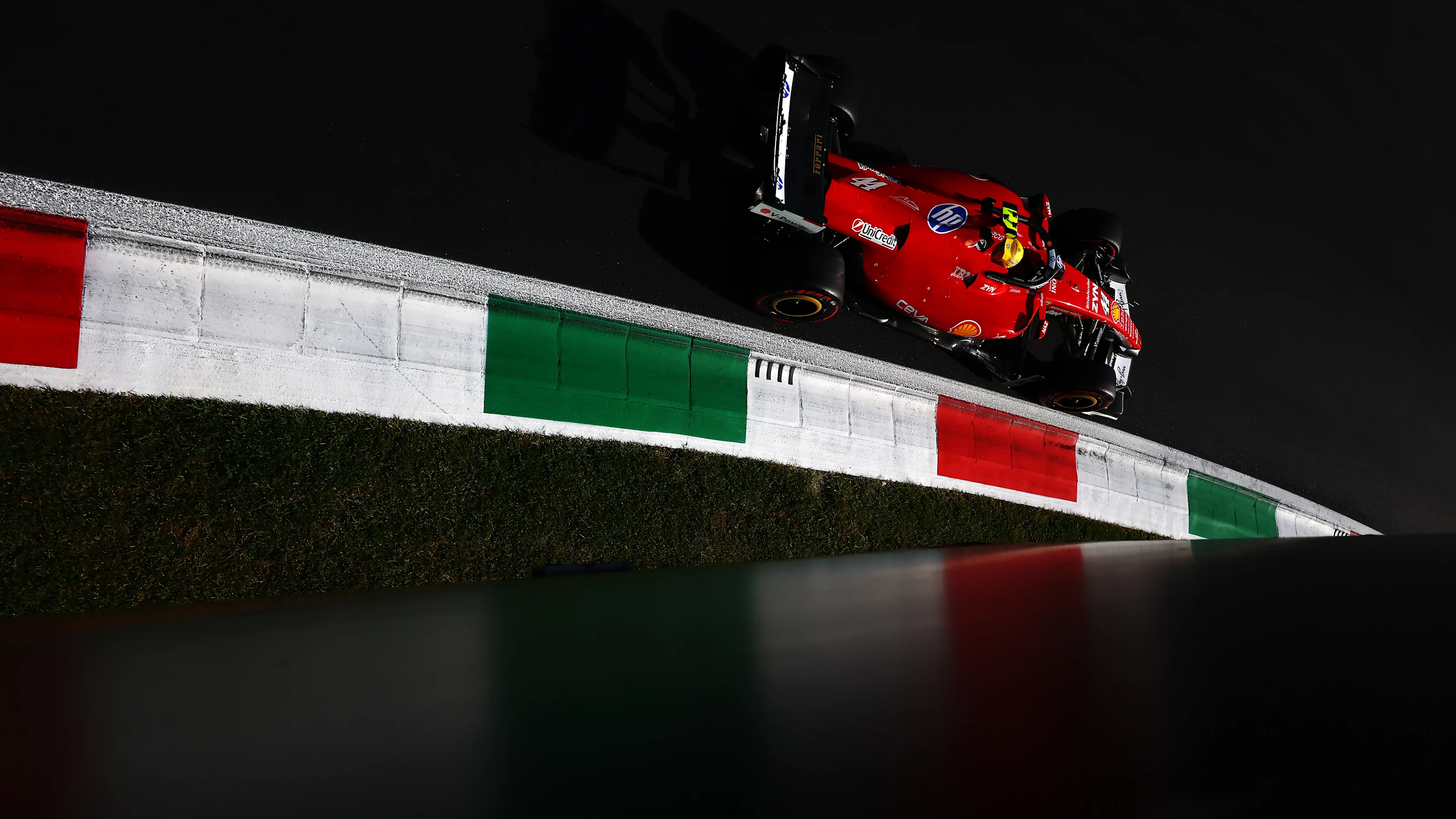 MONZA, ITALY - SEPTEMBER 05: Lewis Hamilton of Great Britain driving the (44) Scuderia Ferrari