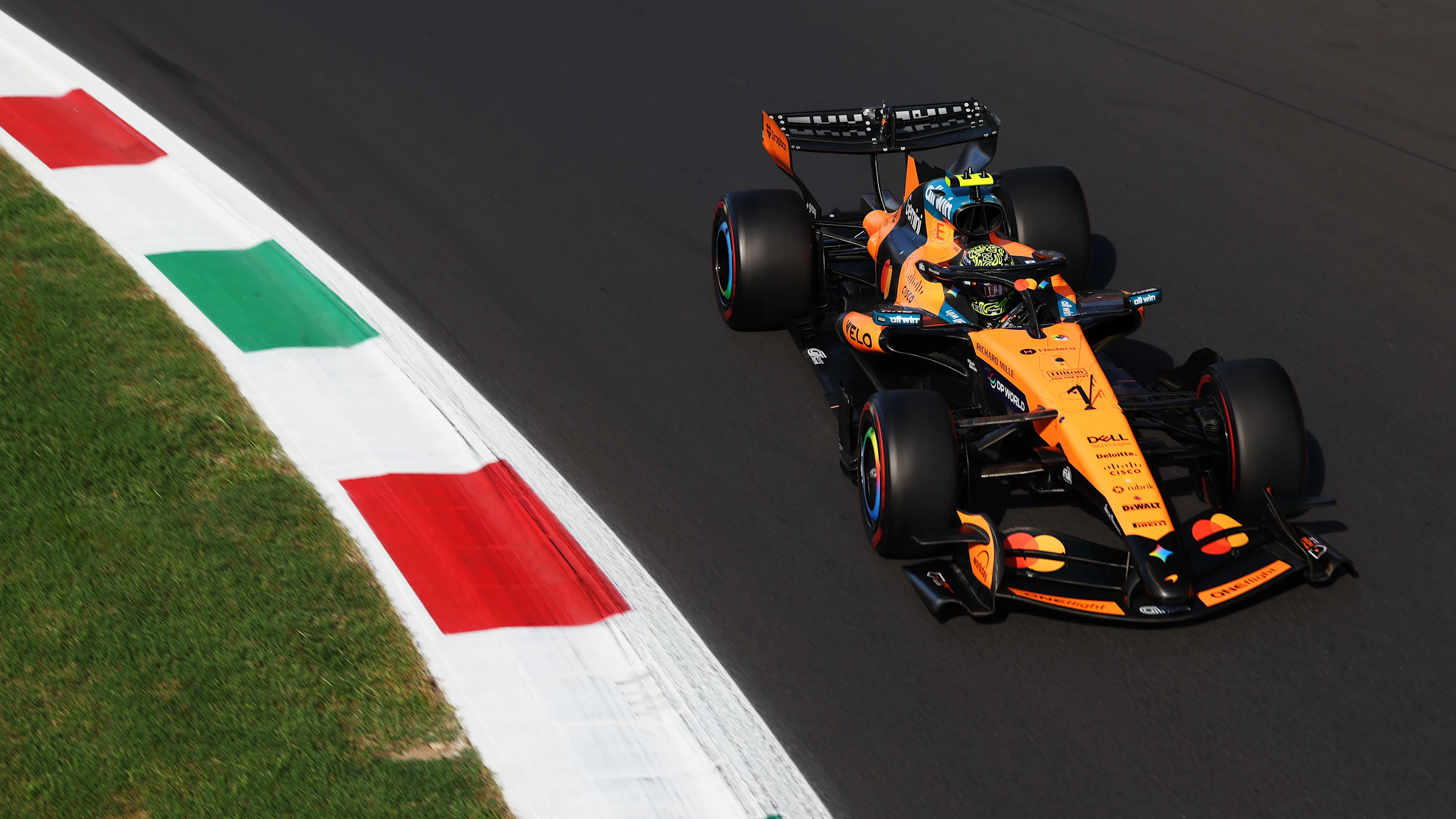 MONZA, ITALY - SEPTEMBER 05: Lando Norris of Great Britain driving the (1) McLaren MCL40 Mercedes
