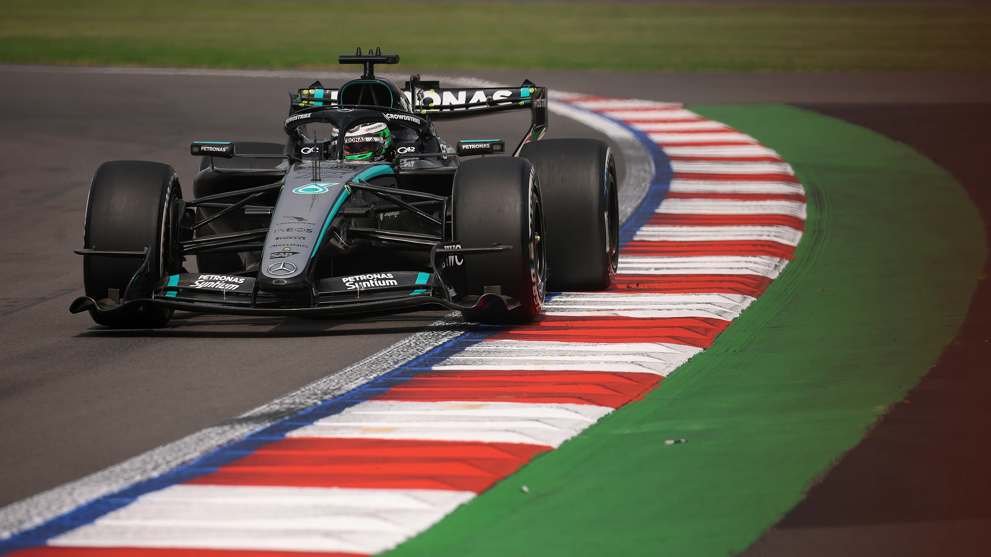 MEXICO CITY, MEXICO - OCTOBER 30: Frederik Vesti of Denmark driving the (72) Mercedes AMG Petronas