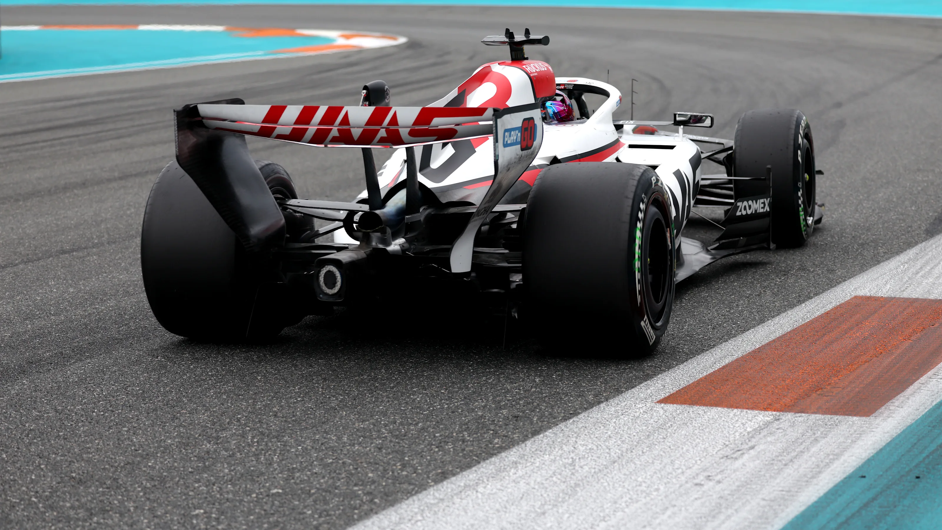 MIAMI, FLORIDA - MAY 03: Esteban Ocon of France driving the (31) Haas F1 VF-26 Ferrari on track