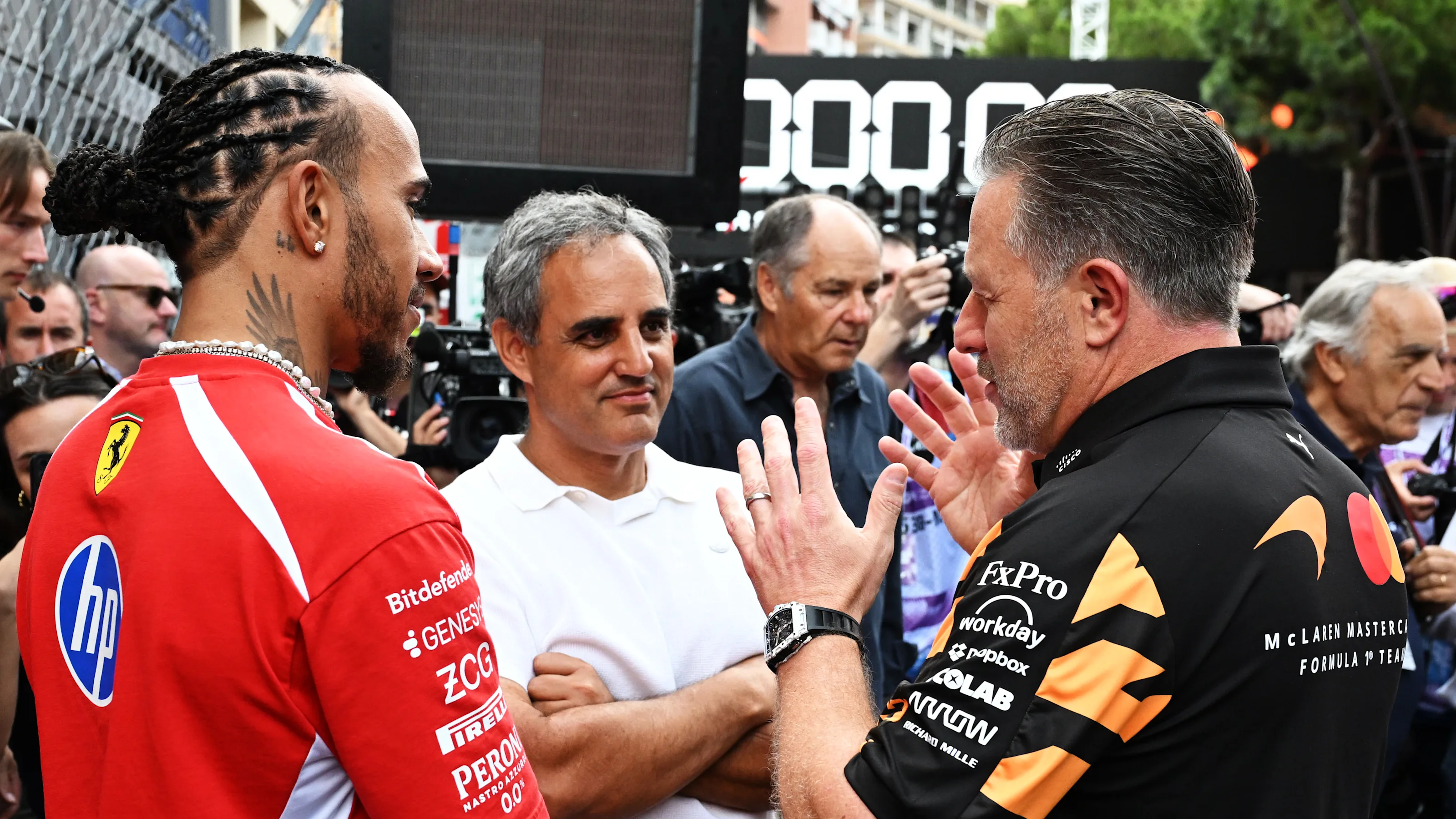 MONTE-CARLO, MONACO - JUNE 04: Lewis Hamilton of Great Britain and Scuderia Ferrari Juan Pablo