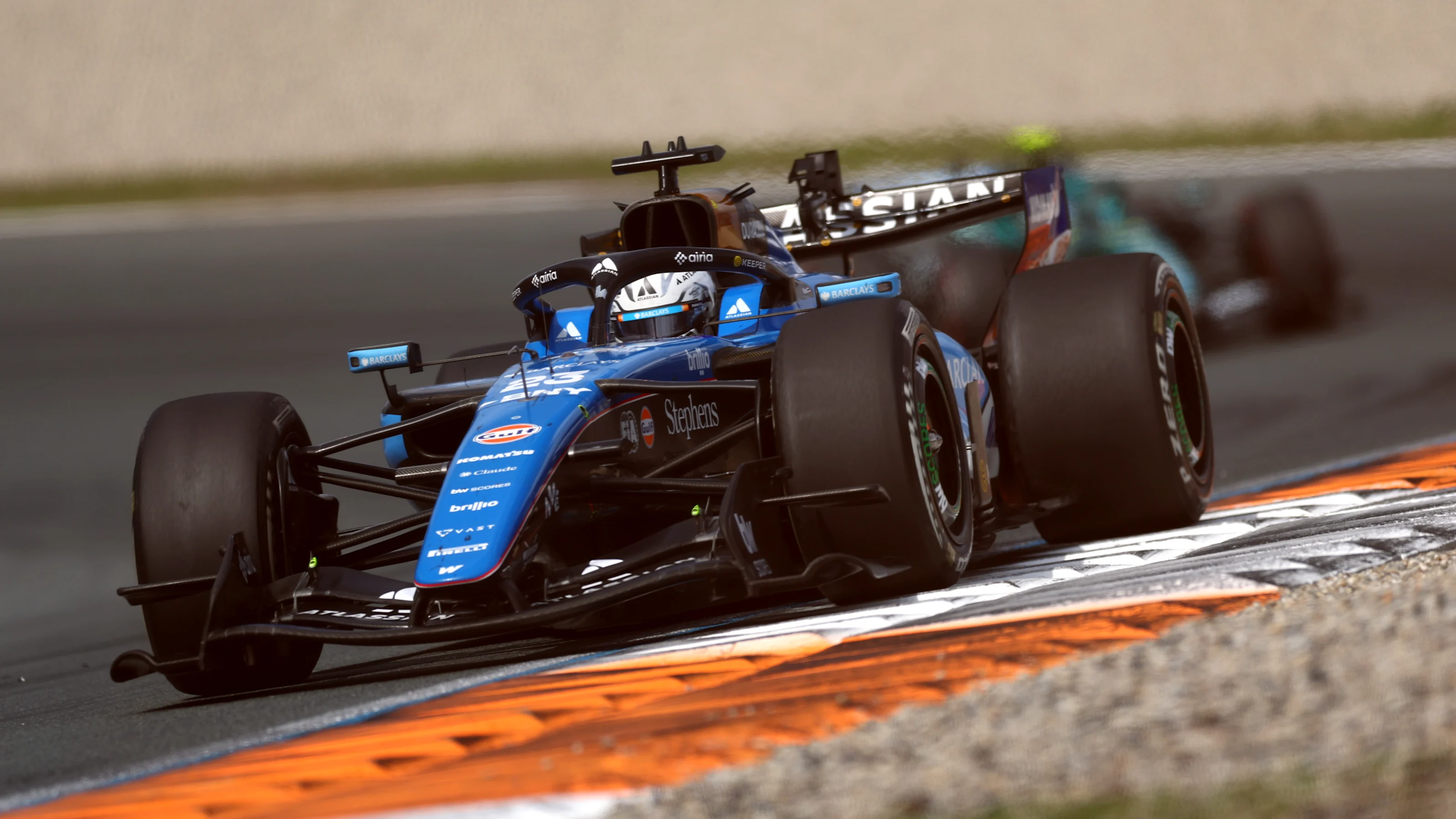 ZANDVOORT, NETHERLANDS - AUGUST 23: Alexander Albon of Thailand driving the (23) Williams FW48