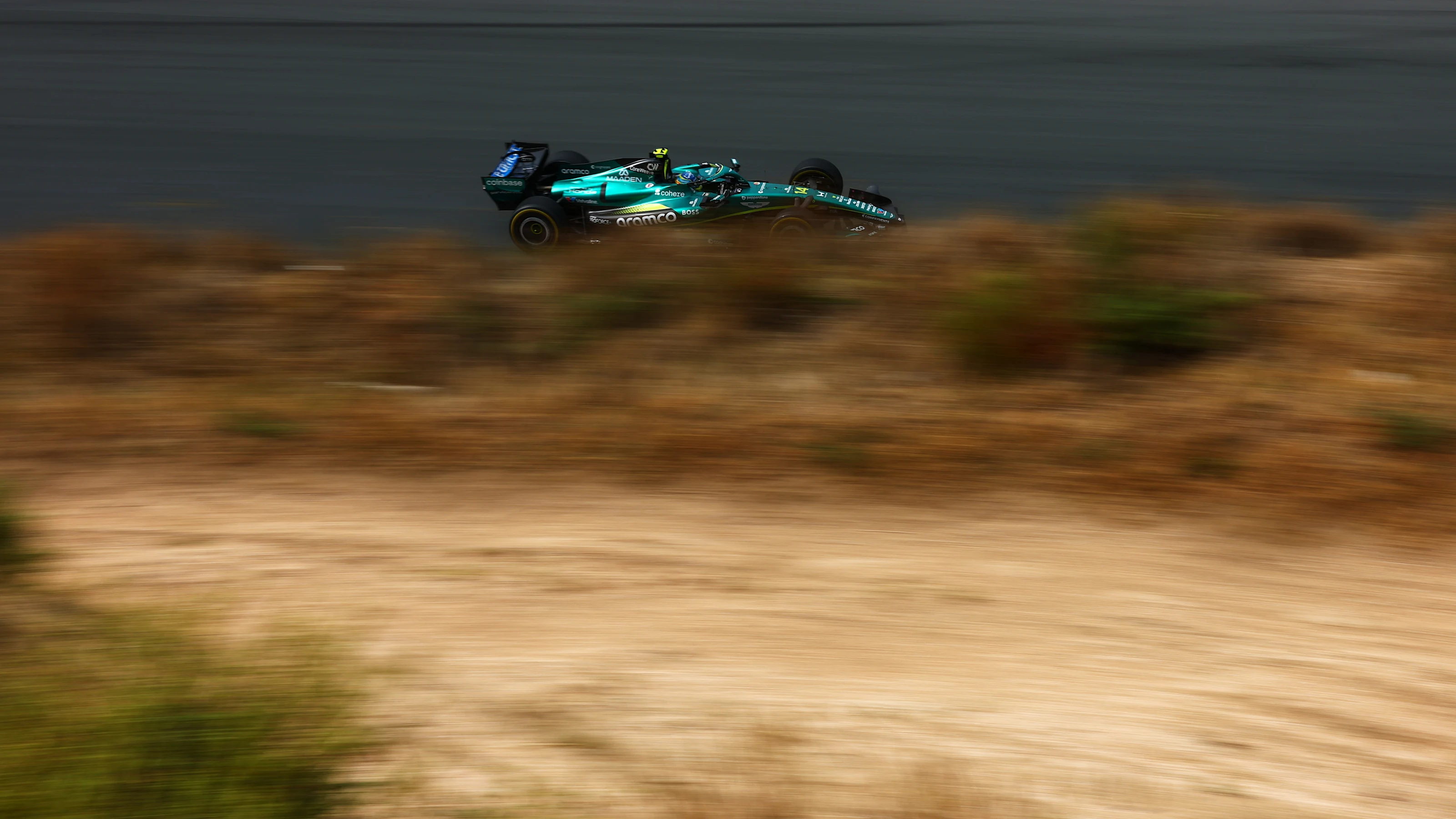 ZANDVOORT, NETHERLANDS - AUGUST 21: Fernando Alonso of Spain driving the (14) Aston Martin F1 Team