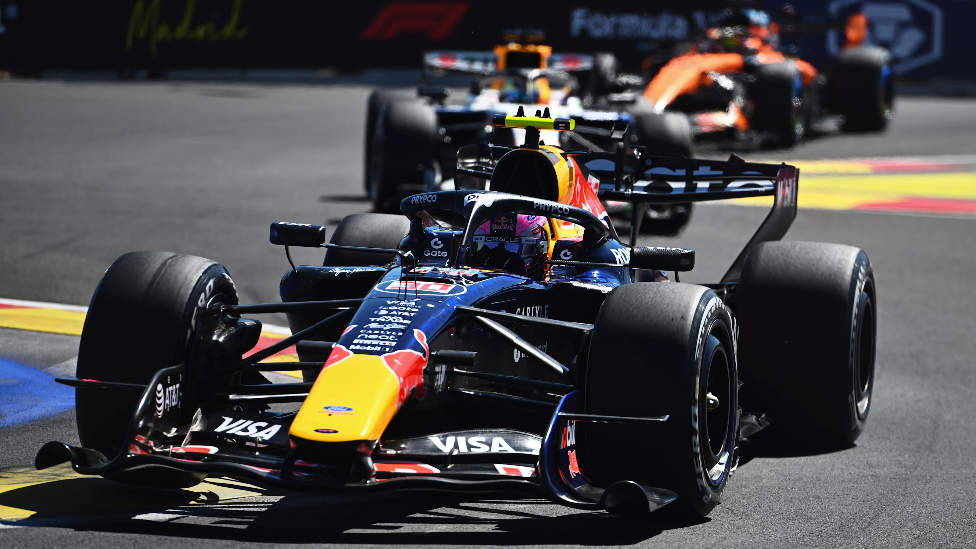 MADRID, SPAIN - SEPTEMBER 13: Liam Lawson of New Zealand driving the (30) Oracle Red Bull Racing