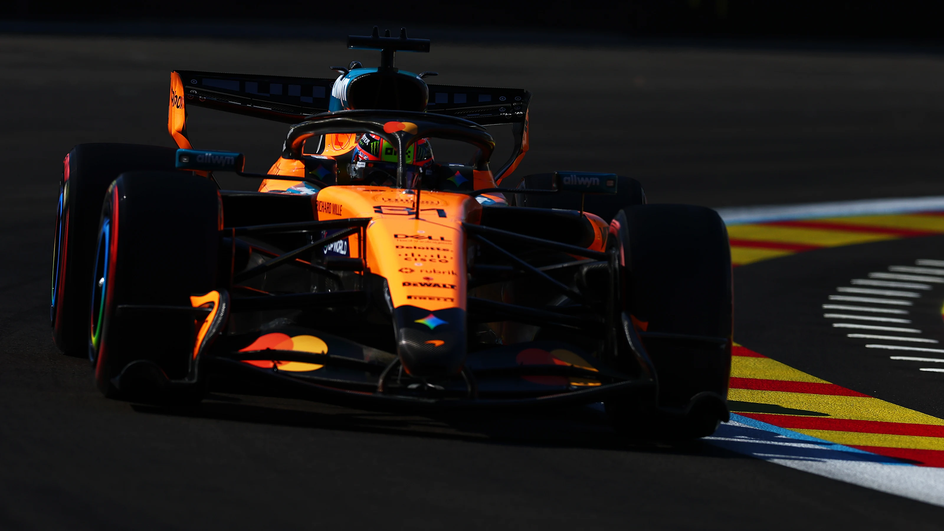 MADRID, SPAIN - SEPTEMBER 12: Oscar Piastri of Australia driving the (81) McLaren MCL40 Mercedes on