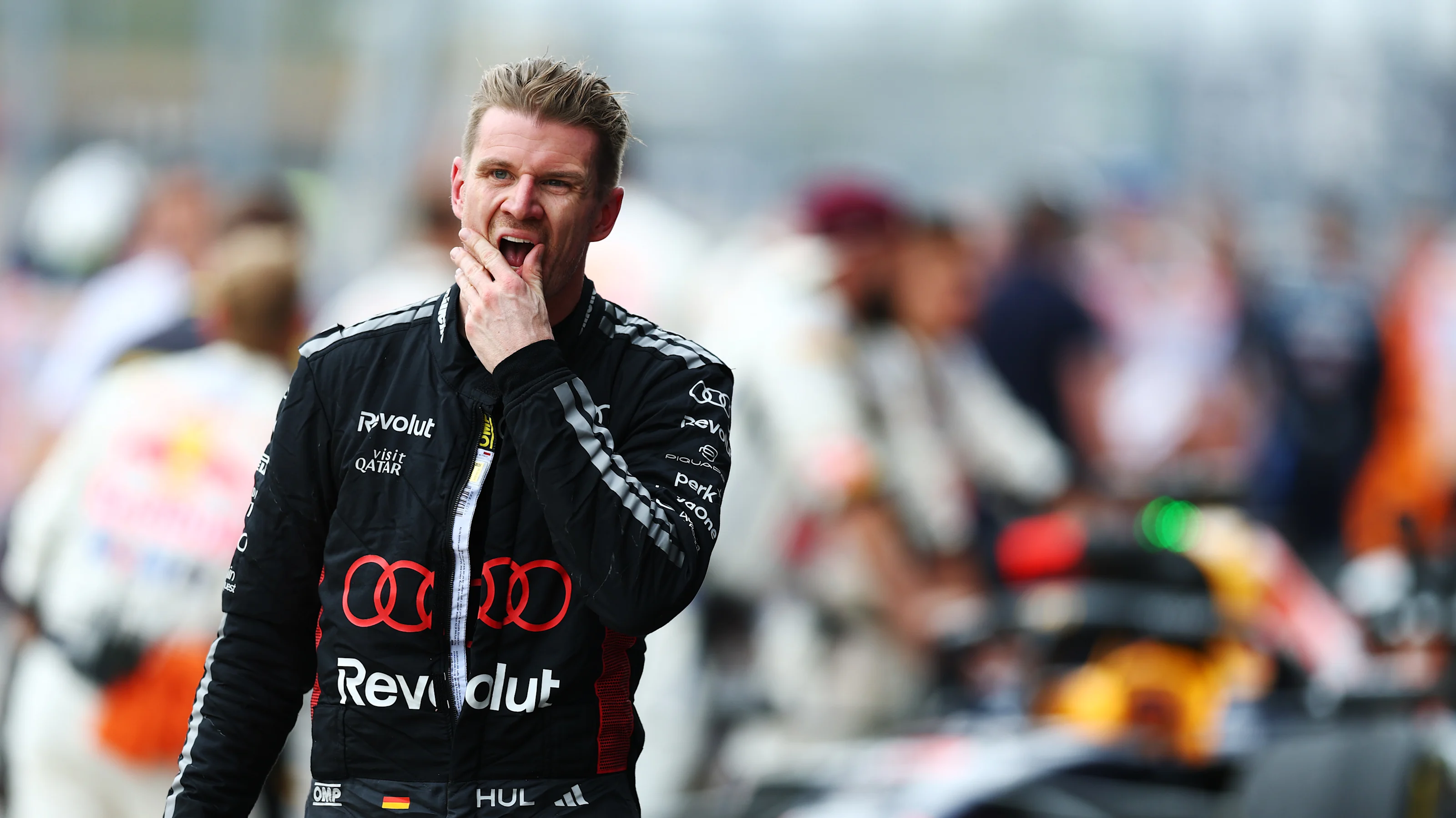 AUSTIN, TEXAS - OCTOBER 25: Eleventh placed Nico Hulkenberg of Germany and Audi F1 Team looks on in