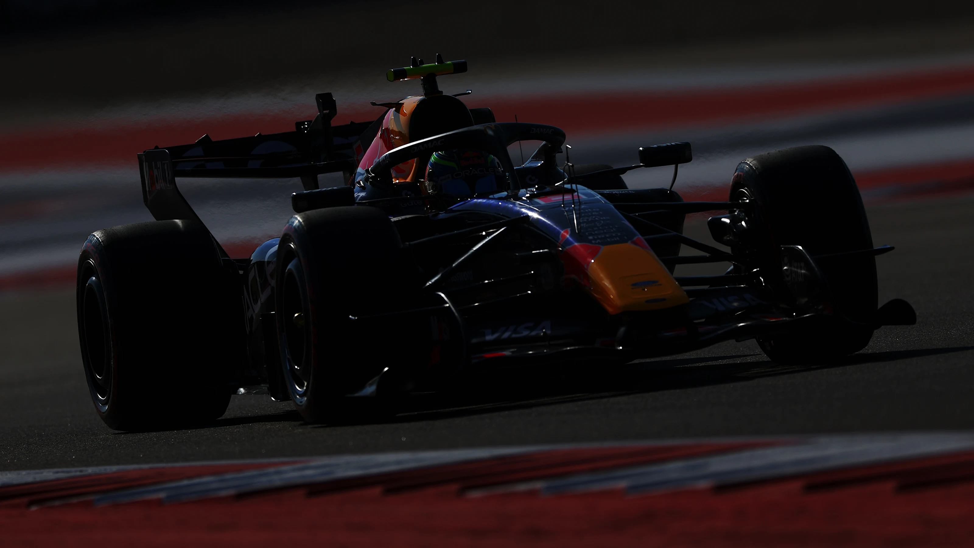 AUSTIN, TEXAS - OCTOBER 23: Isack Hadjar of France driving the (6) Oracle Red Bull Racing RB22 Red