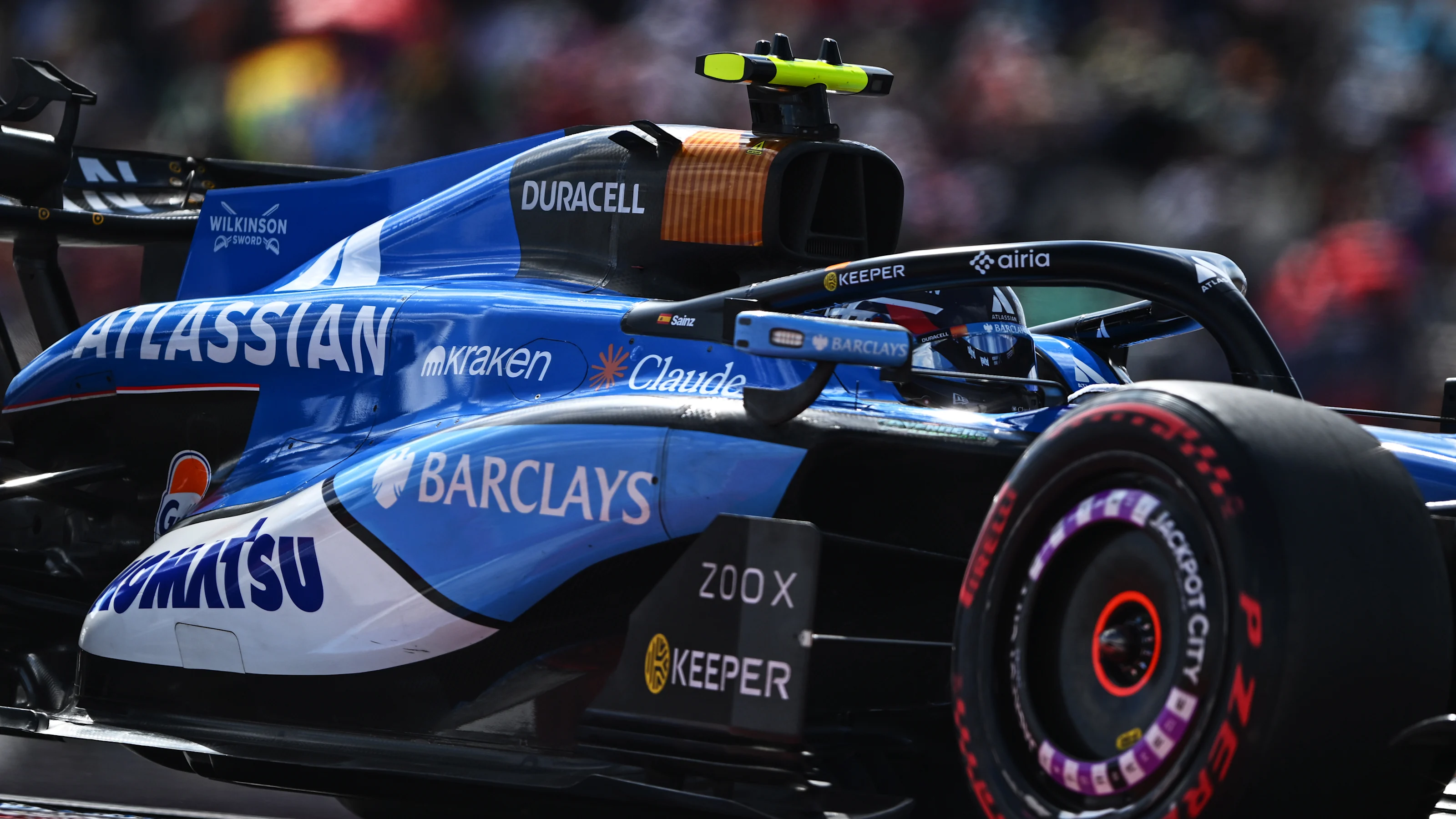 AUSTIN, TEXAS - OCTOBER 24: Carlos Sainz of Spain driving the (55) Williams FW48 Mercedes on track