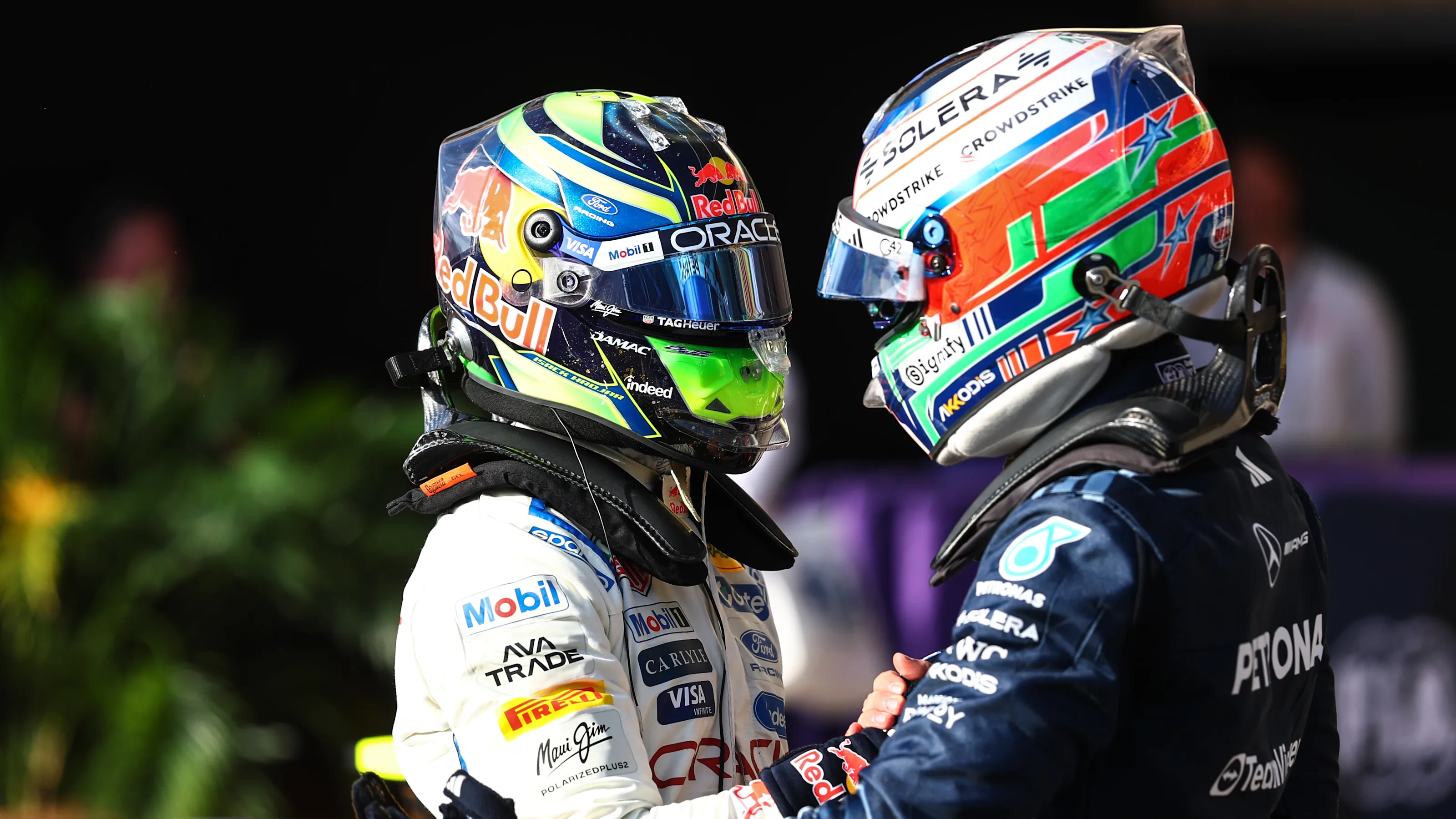 AUSTIN, TEXAS - OCTOBER 24: Pole position qualifier Andrea Kimi Antonelli of Italy and Mercedes AMG