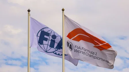 FIA flags are seen during Formula 1 Abu Dhabi Grand Prix 2022 at Yas Marina Circuit on November 20,