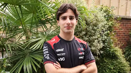 LONDON, ENGLAND - OCTOBER 15: Rafael Camara of Brazil and Haas F1 poses for a portrait at Mandarin
