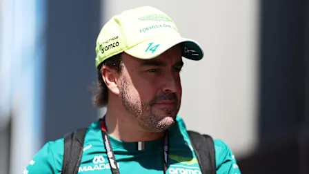BUDAPEST, HUNGARY - JULY 25: Fernando Alonso of Spain and Aston Martin F1 Team looks on in the
