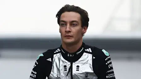 George Russell of Mercedes ahead the Formula 1 Bahrain Grand Prix at Sepang International Circuit