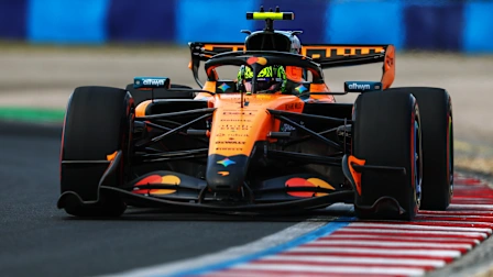 BUDAPEST, HUNGARY - JULY 25: Lando Norris of Great Britain driving the (1) McLaren MCL40 Mercedes