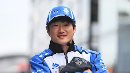 ZANDVOORT, NETHERLANDS - AUGUST 23: Yuki Tsunoda of Japan and Visa Cash App Racing Bulls arrives in