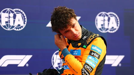 ZANDVOORT, NETHERLANDS - AUGUST 21: Sprint 2nd qualifier Lando Norris of Great Britain and McLaren