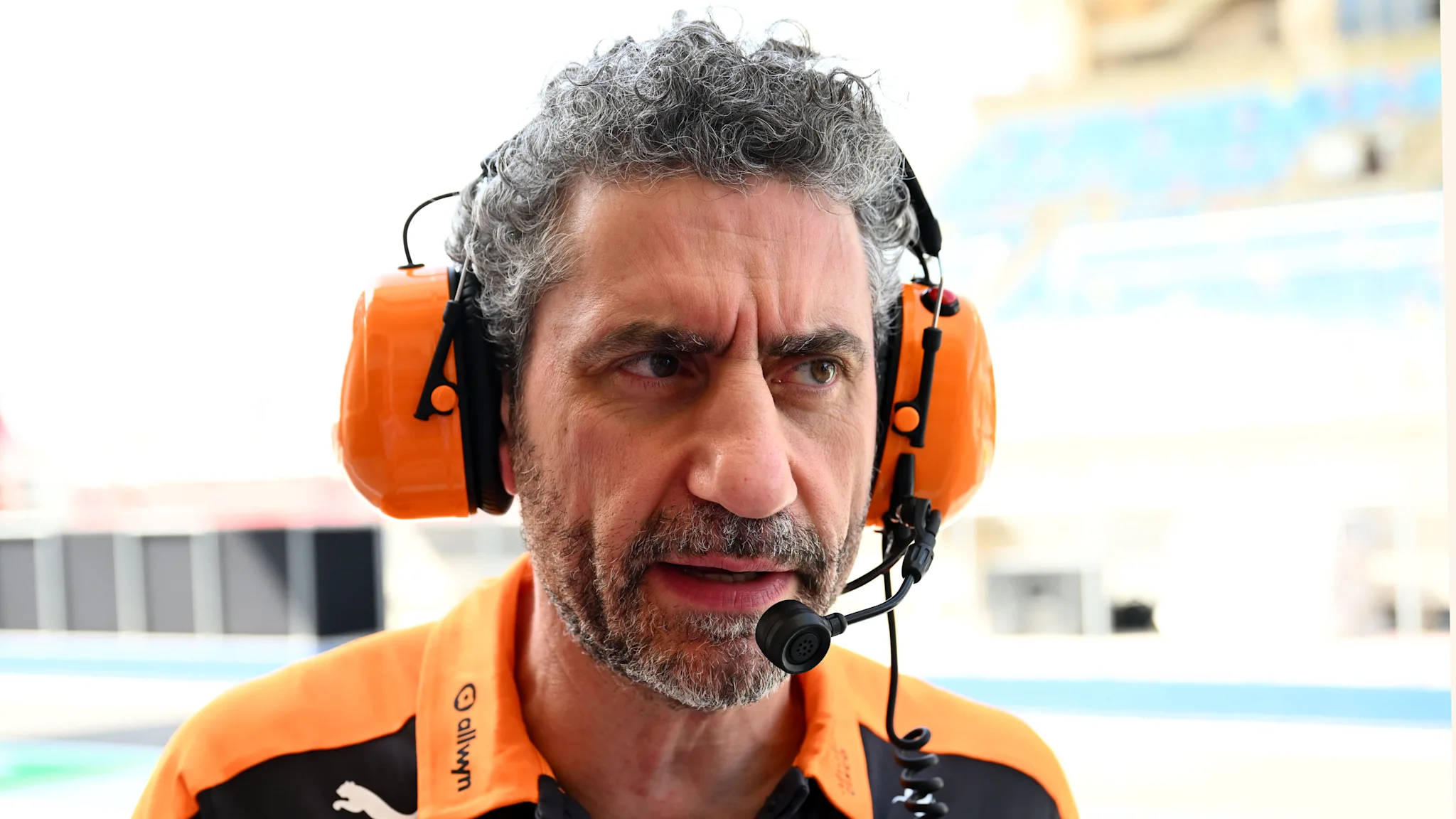 F1 cars on track during pre-season testing in Bahrain